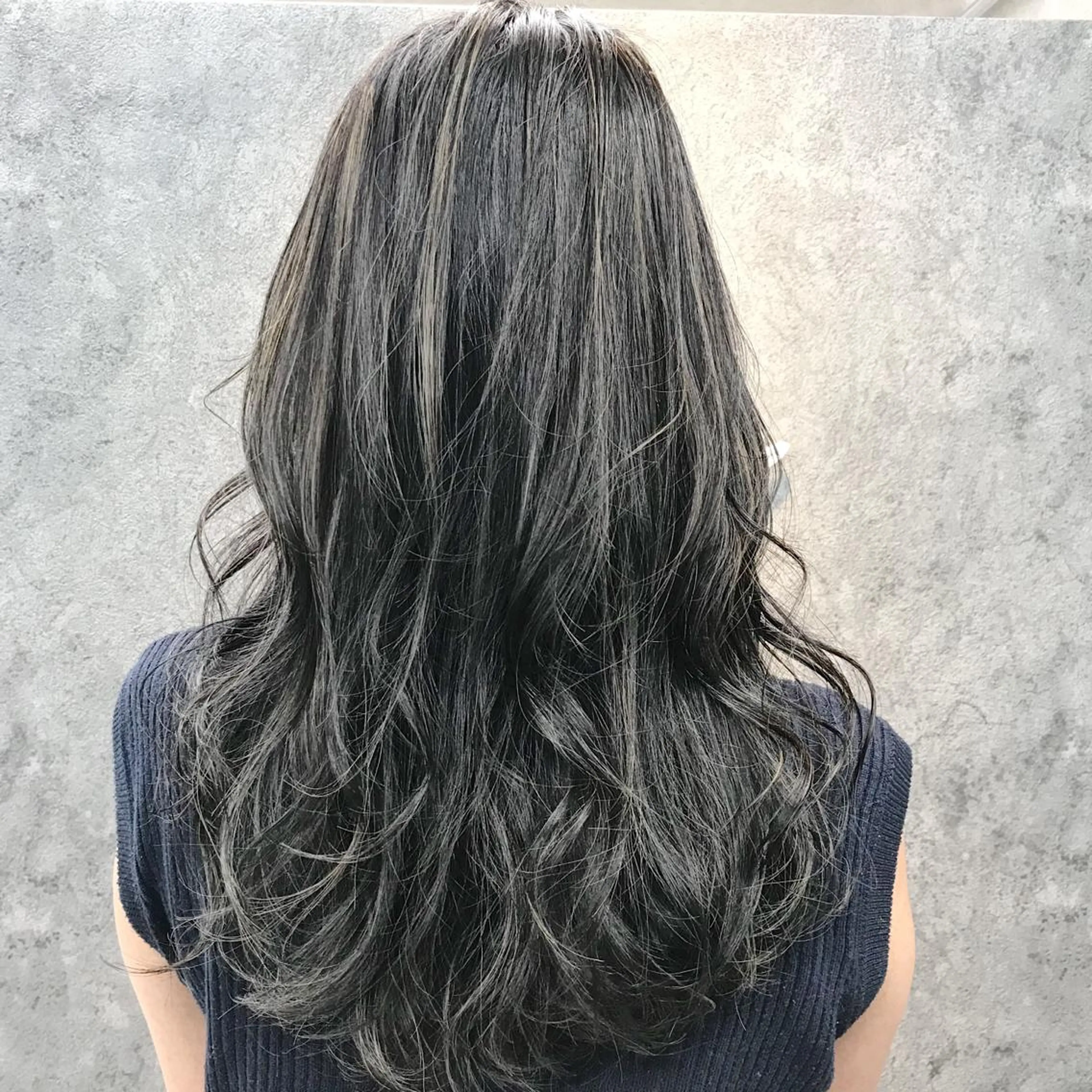 セミロング ハイライト カット ヘアカラー トリートメント 所渉/韓国レイヤー /ウルフカットのヘアスタイル