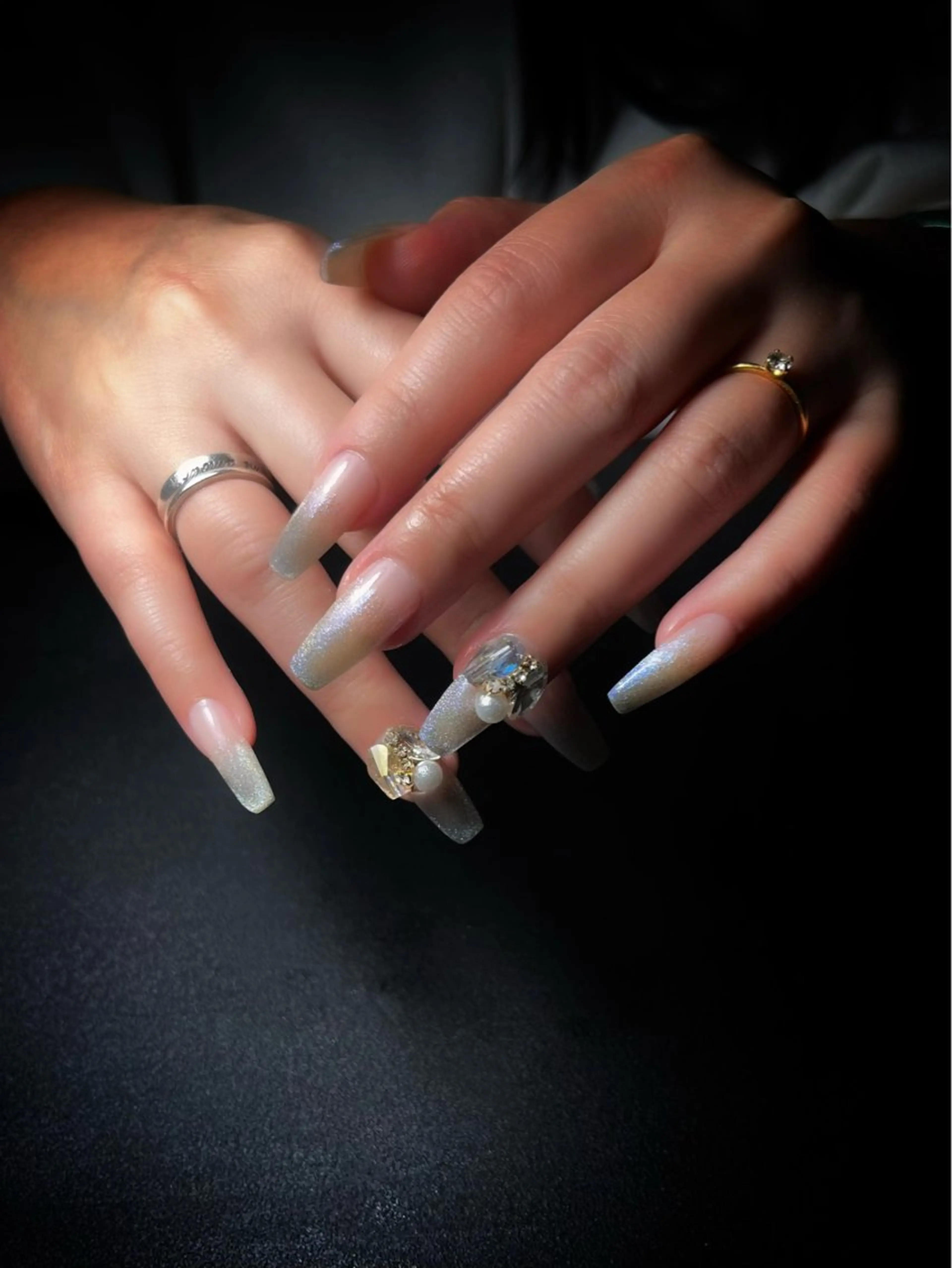 ネイル 長さ出し スカルプネイル nine.🦋 YUKOのネイルデザイン