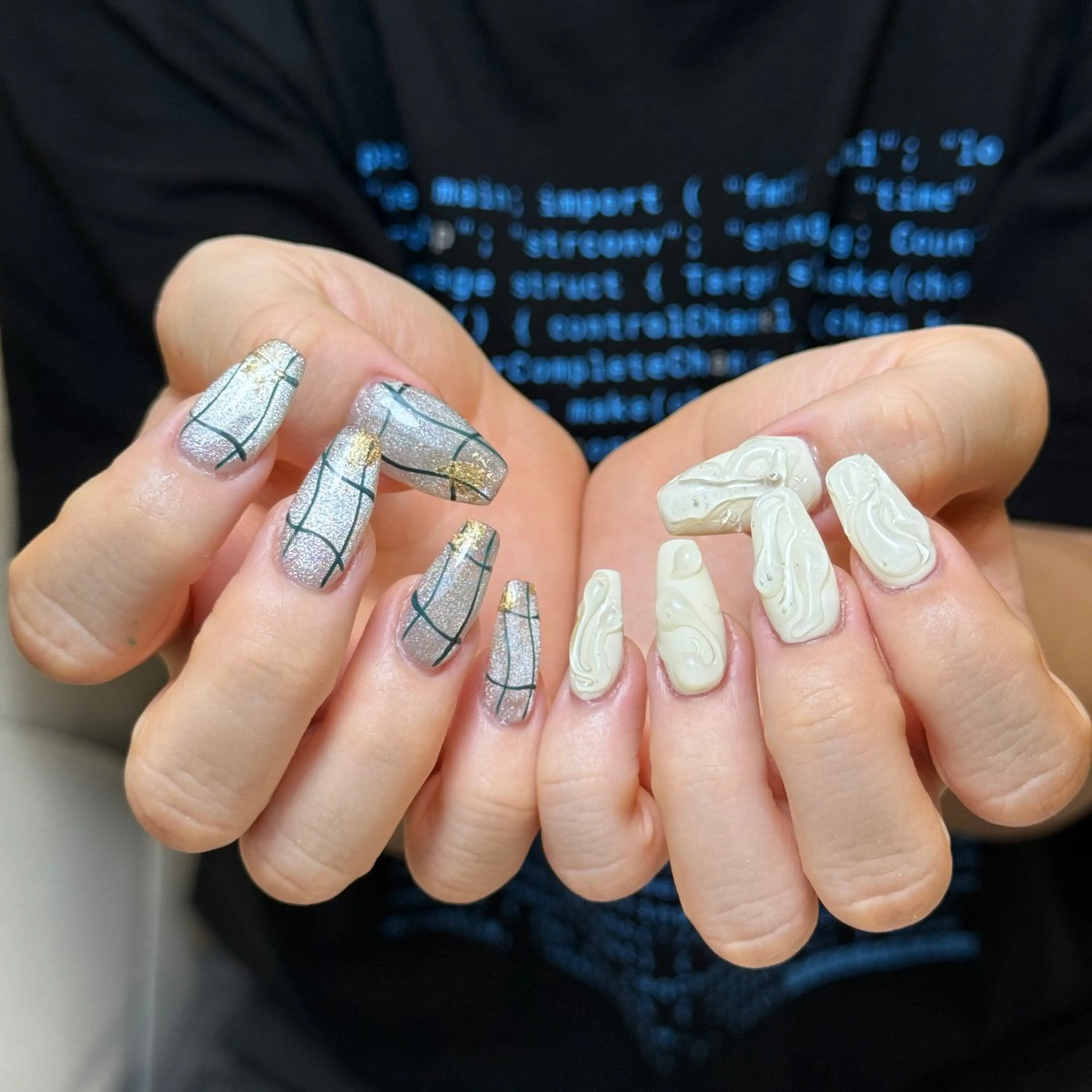 ネイル アートネイル 長さ出し 持ち込み スカルプネイル ネイルチップ ハンドネイル Anh 高田馬場のネイルデザイン