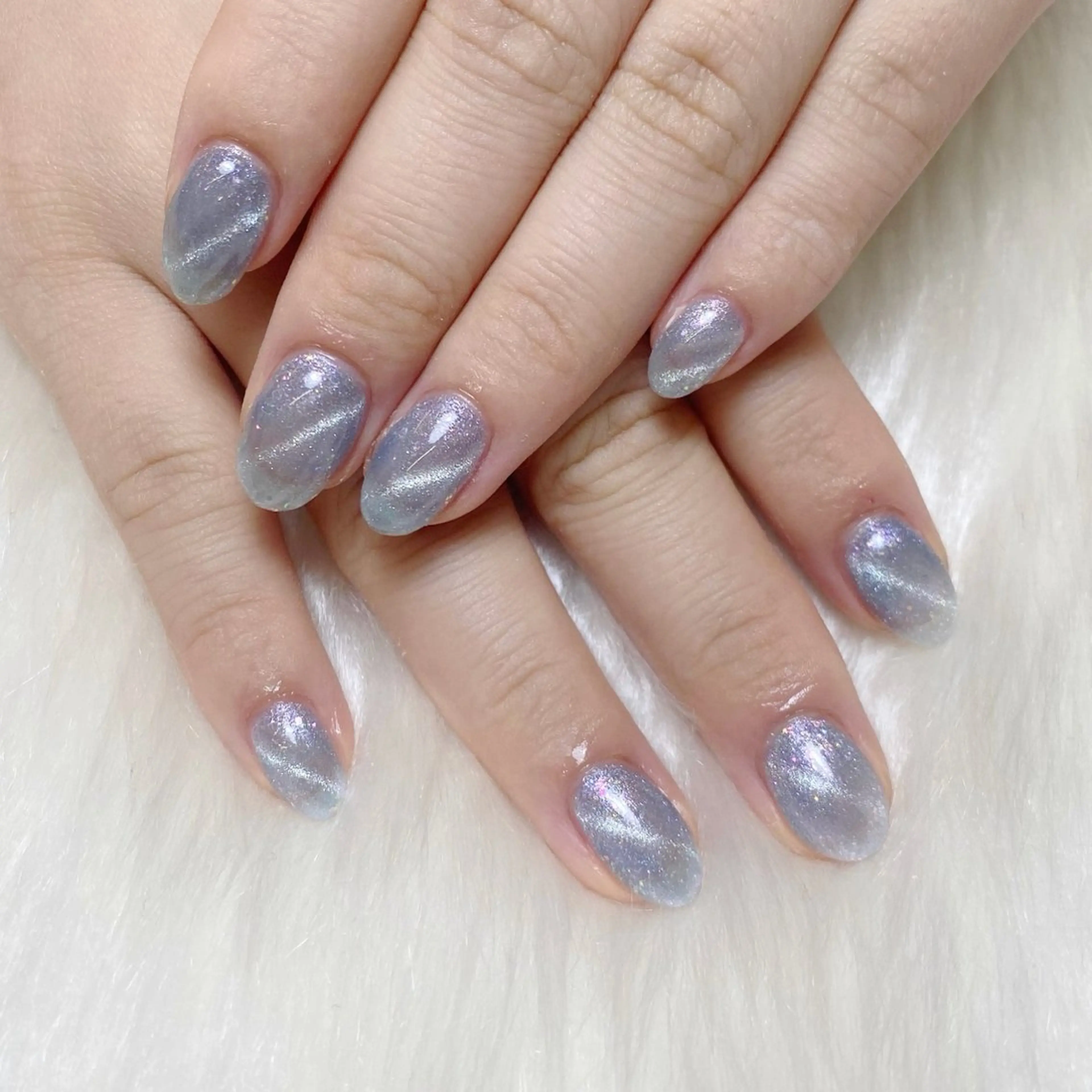 ネイル ブルー 長さ出し フットネイル フレンチネイル グラデーション fein. miku🎀🍼のネイルデザイン