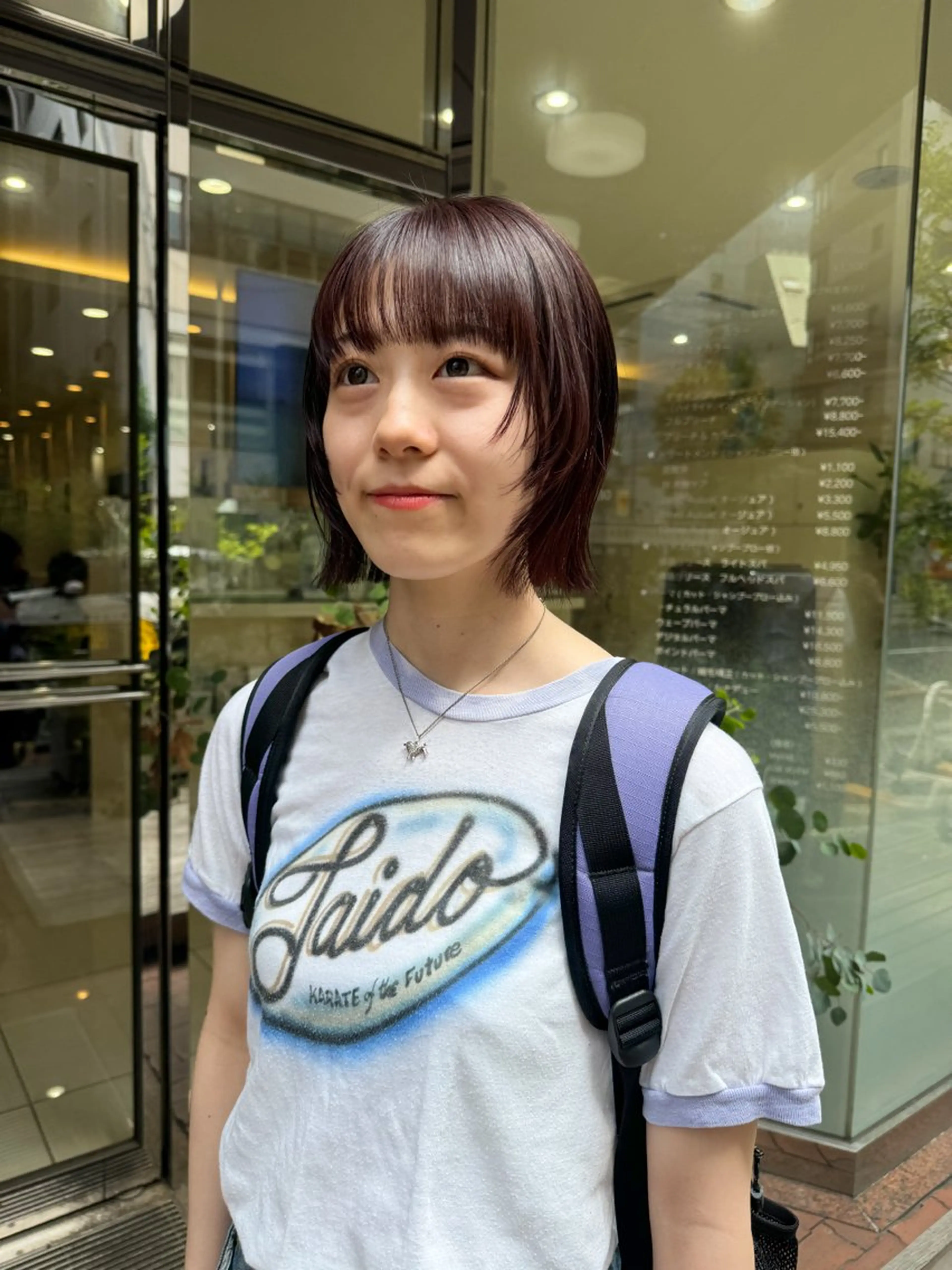 ショート カラー ボルドーカラー 顔まわりレイヤー レイヤーカット カット ヘアカラー トリートメント Seeknext // Rukaのヘアスタイル