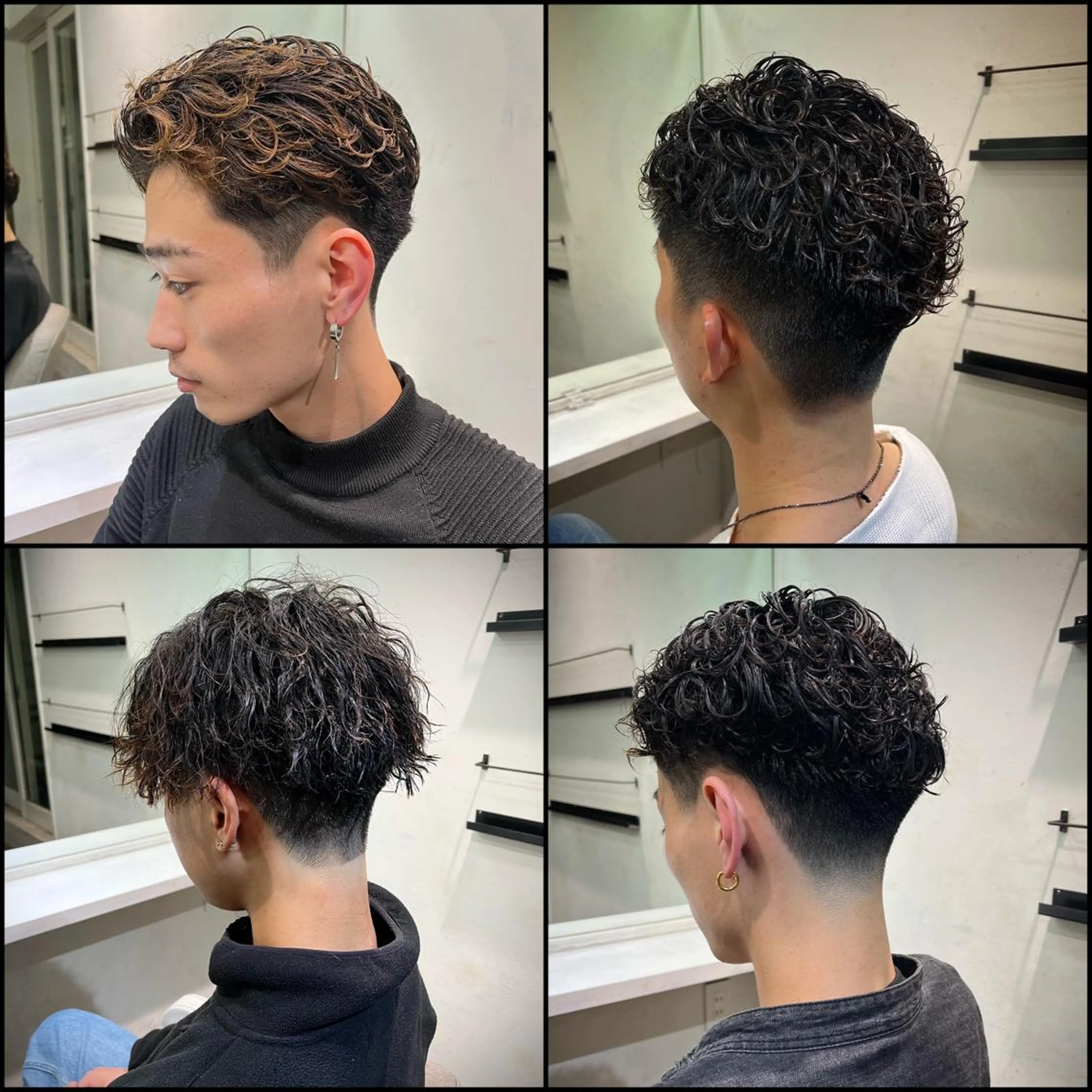 ショート カラー パーマ メンズ アイブロウ メンズパーマ メンズアイブロウ 京都駅メンズカット/ パーマ/Keigoのヘアスタイル