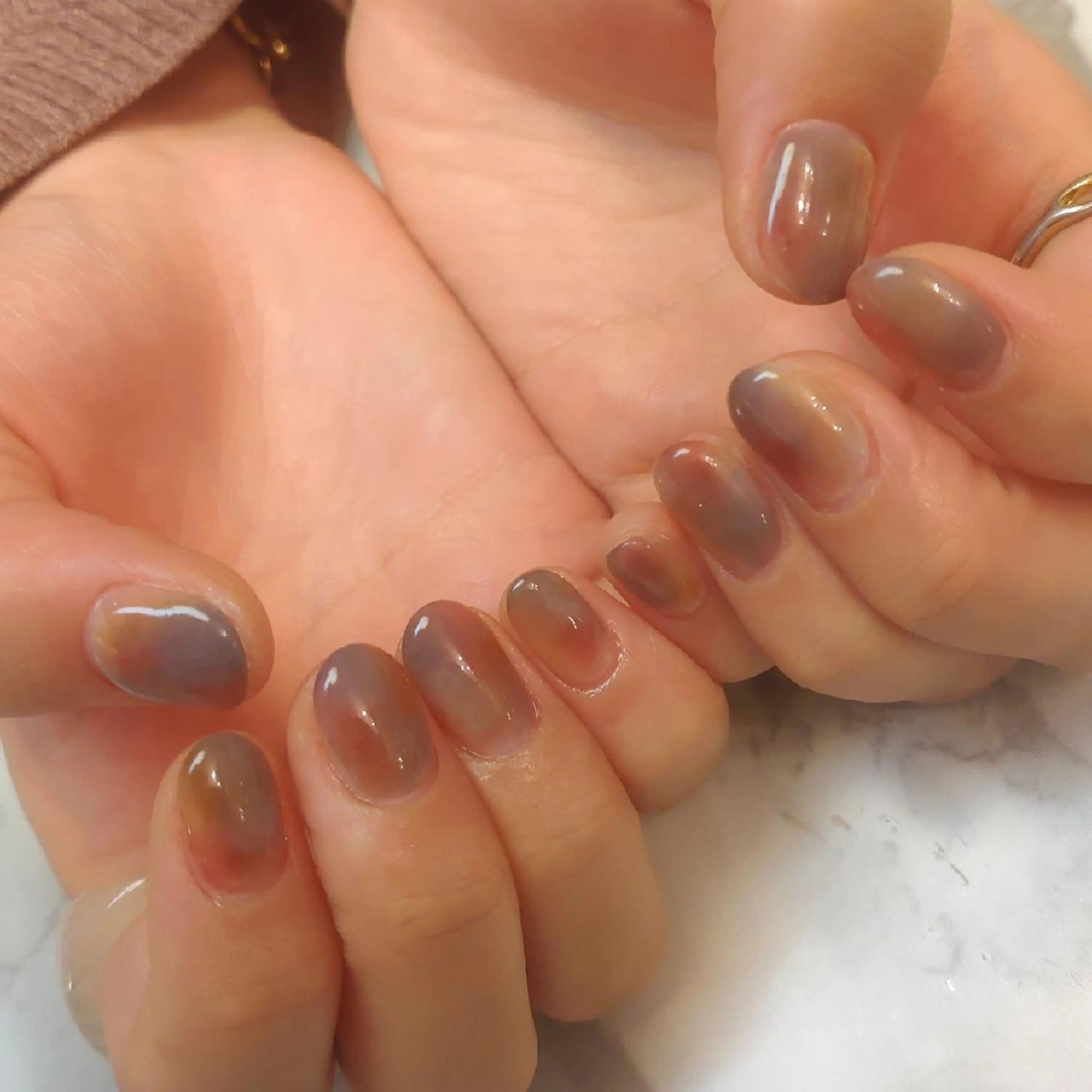 ネイル ニュアンスネイル ジェヌインネイル 河内のネイルデザイン