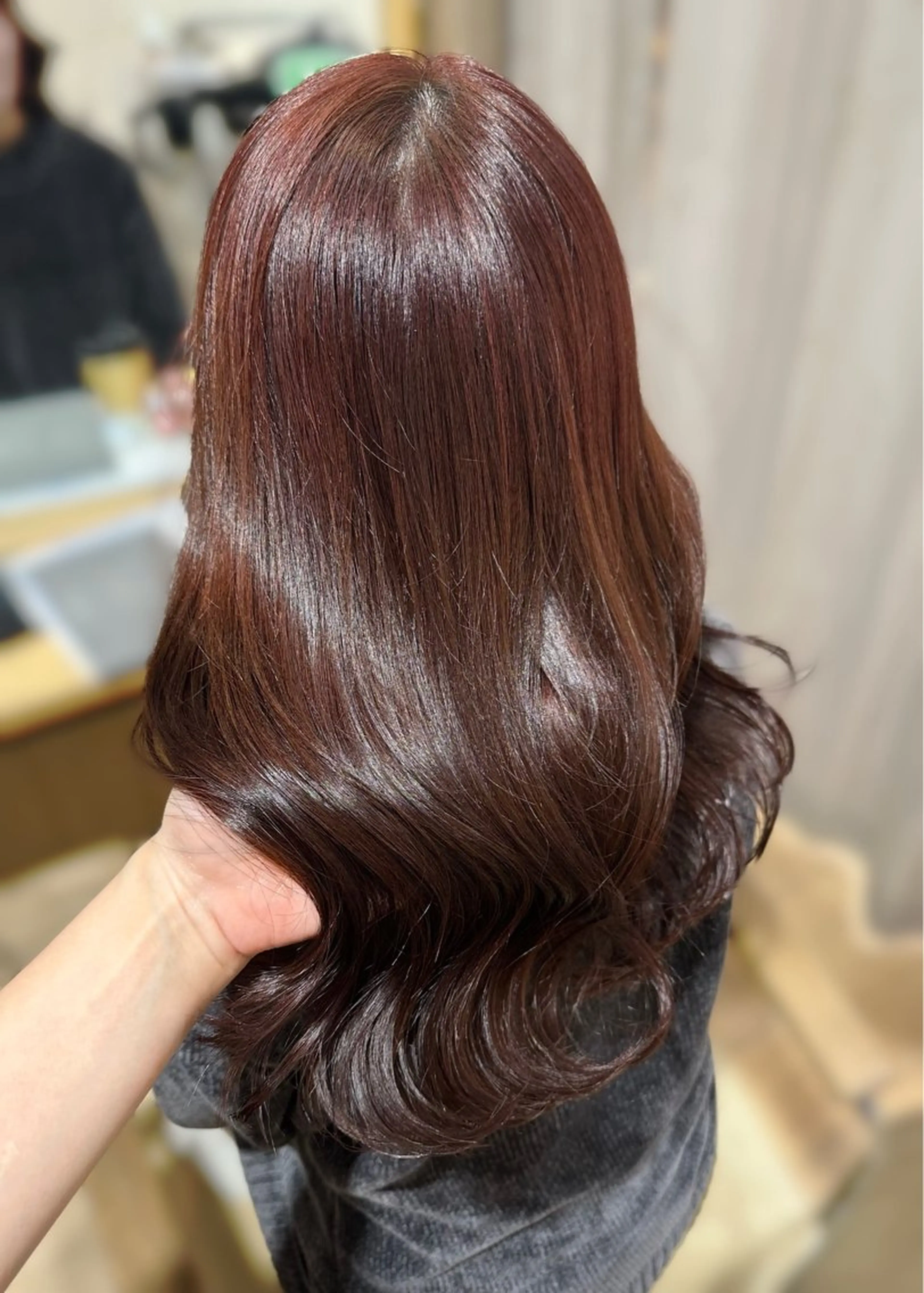 セミロング 髪質改善 韓国風ヘア 縮毛矯正 美容室ACTOR所属・うる艶ストレート 🌻かなみのヘアスタイル