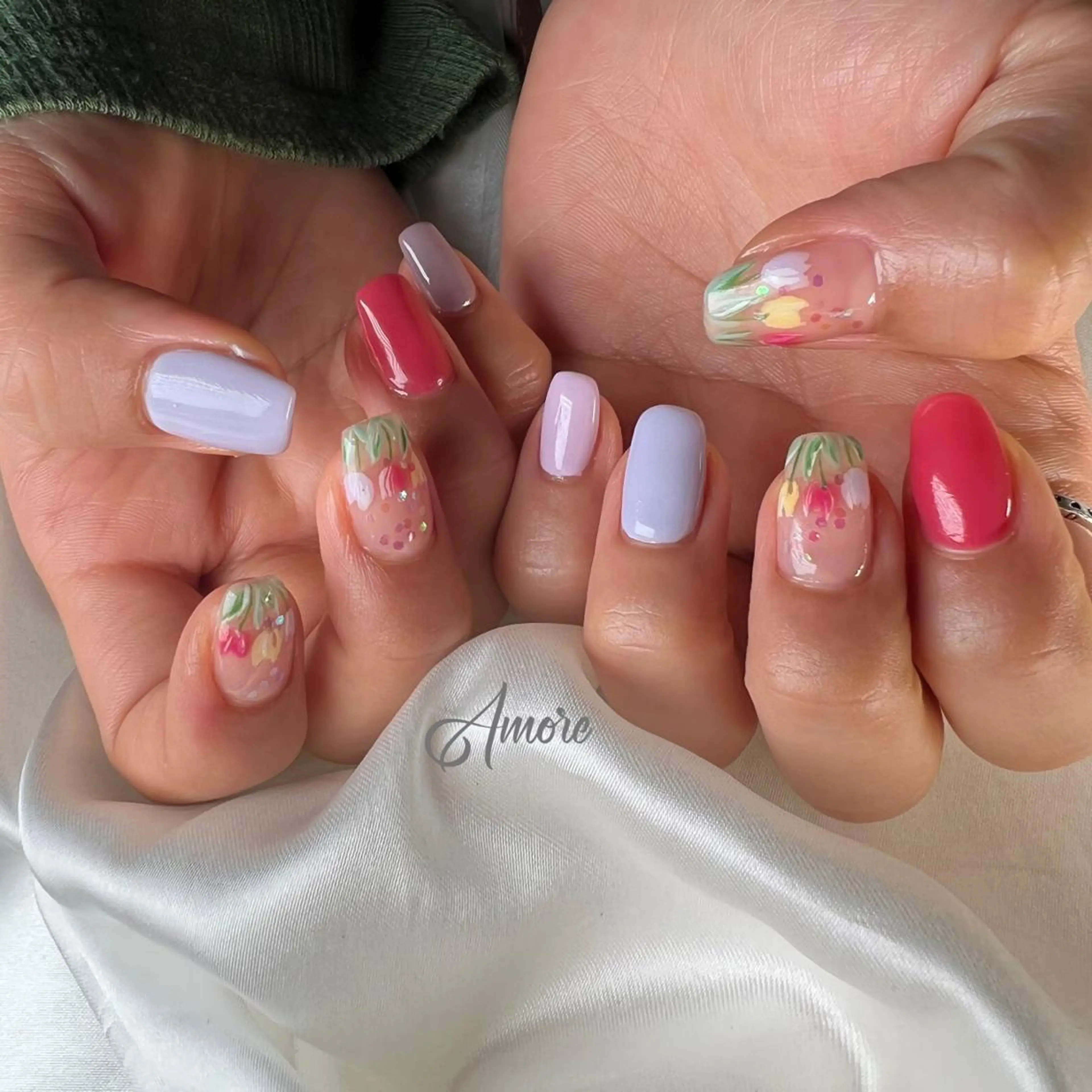 ネイル ジェルネイル 氷ネイル・うるうるネイル マグネットネイル ミラーネイル ニュアンスネイル You kyehwaのネイルデザイン