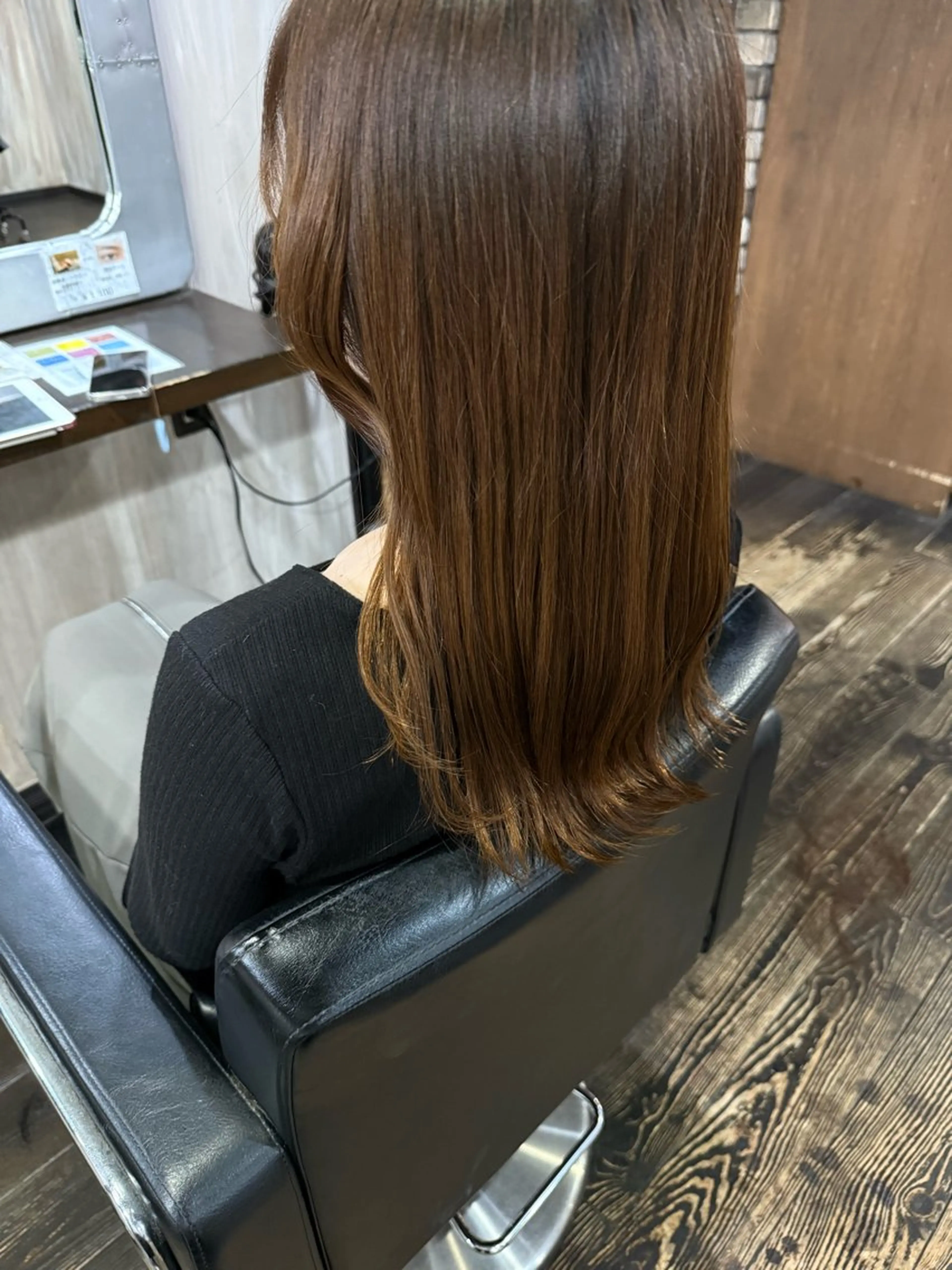 セミロング 顔周りカット レイヤーカット M.Fe's はるな 🖤メンズカット募集のヘアスタイル