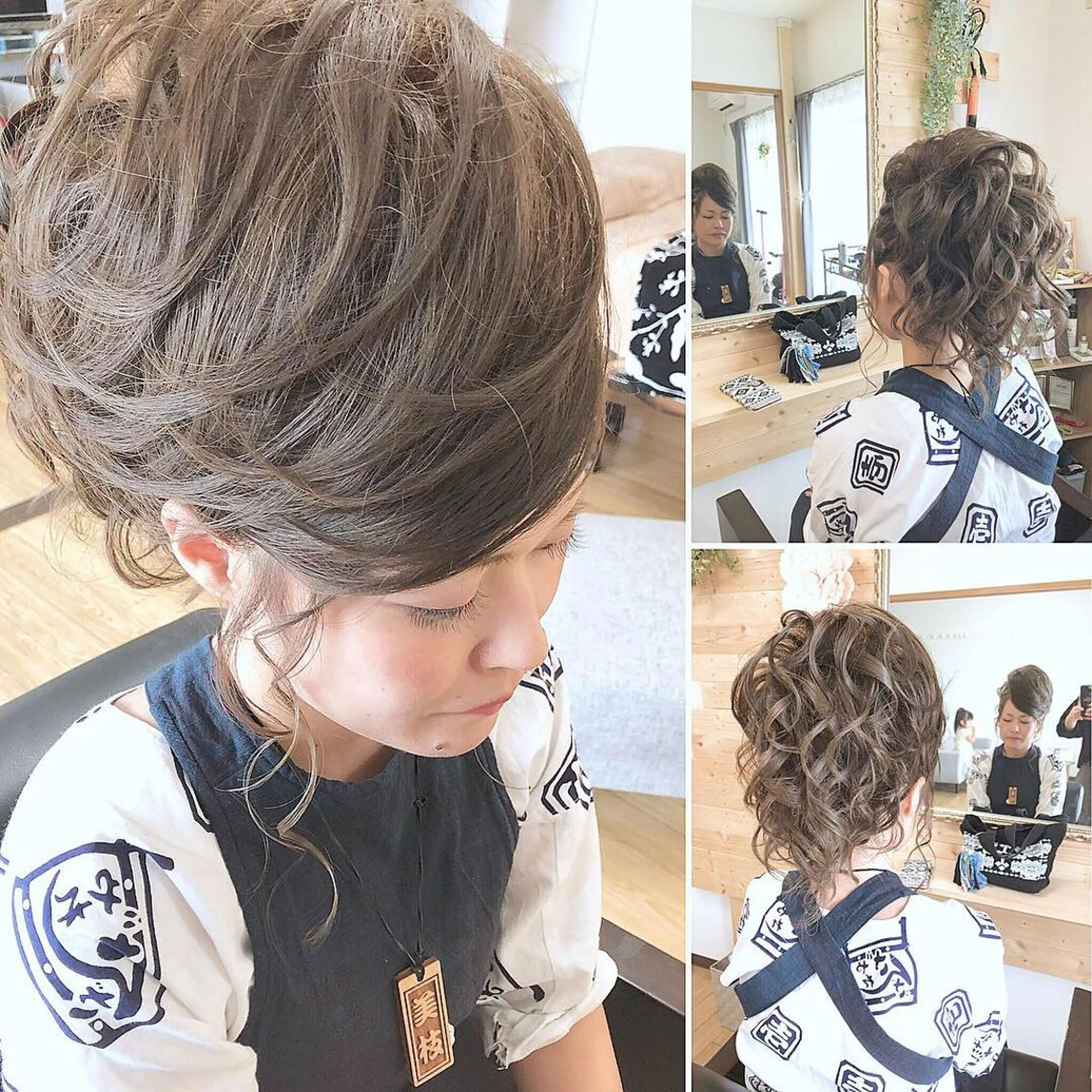 セミロング ヘアアレンジ 糸賀 史織のマツエク・マツパデザイン