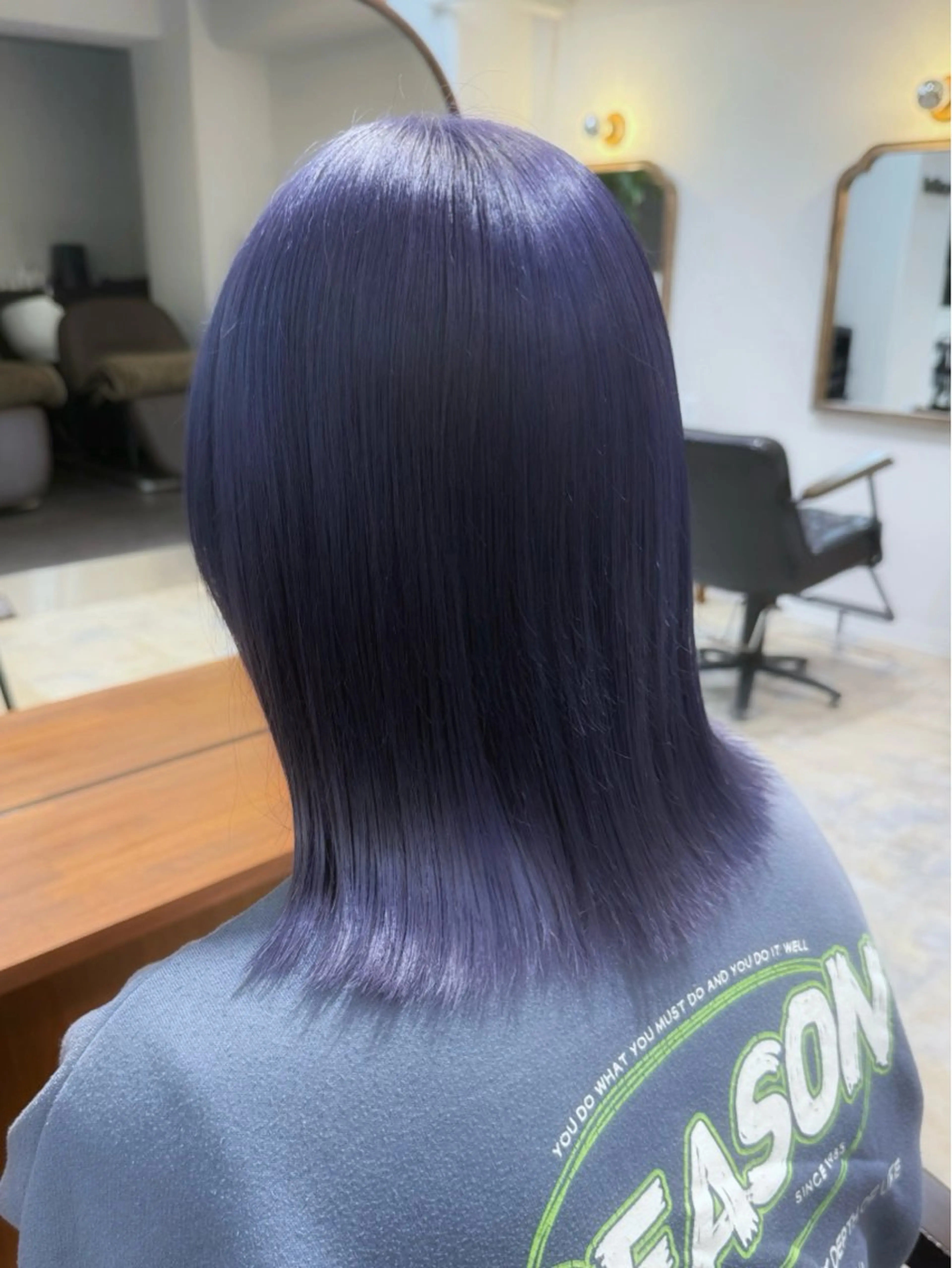 ミディアム ヘアカラー 艶髪矯正/ レイヤー/高杉颯汰のヘアスタイル