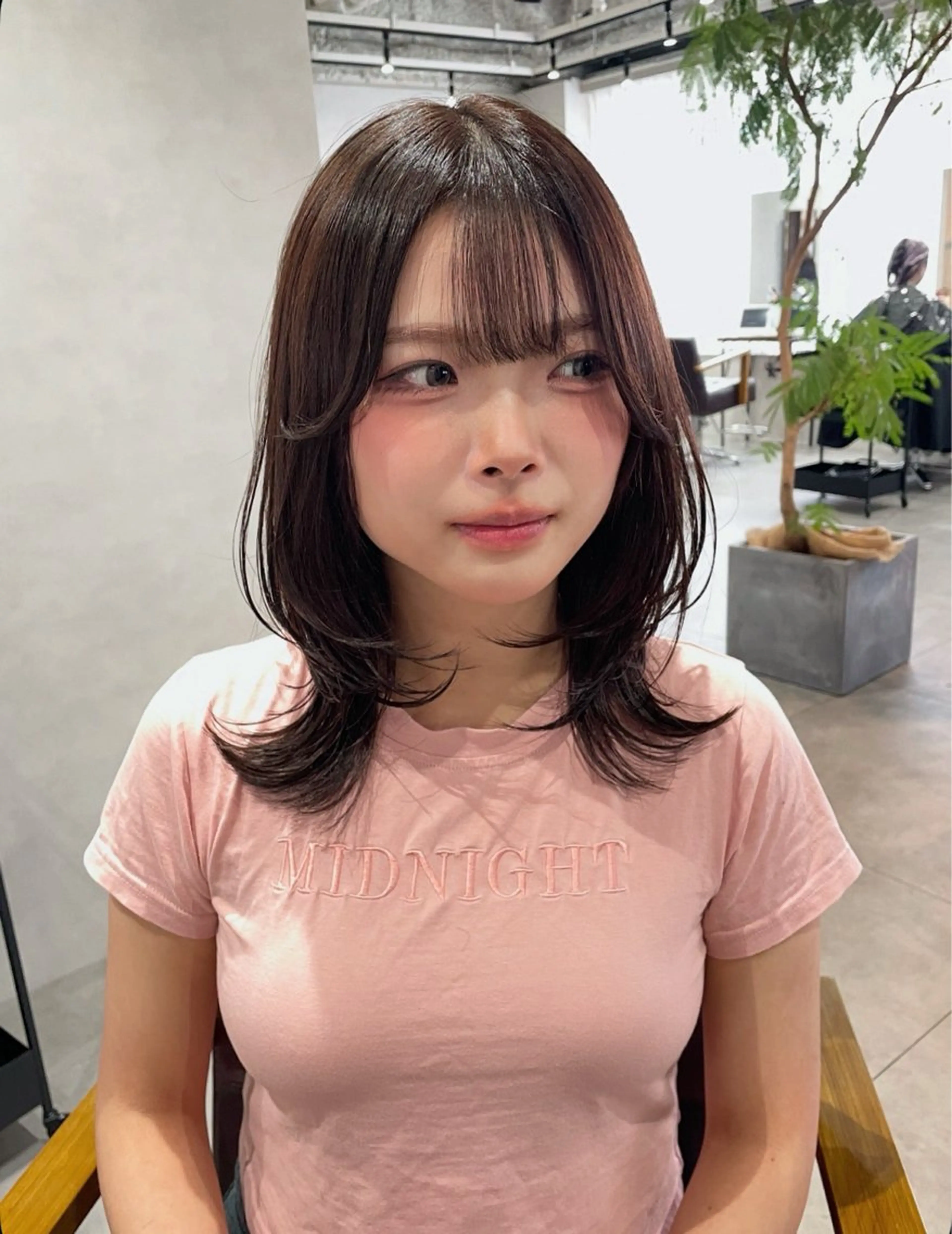 ミディアム カット 元平 未祐のヘアスタイル