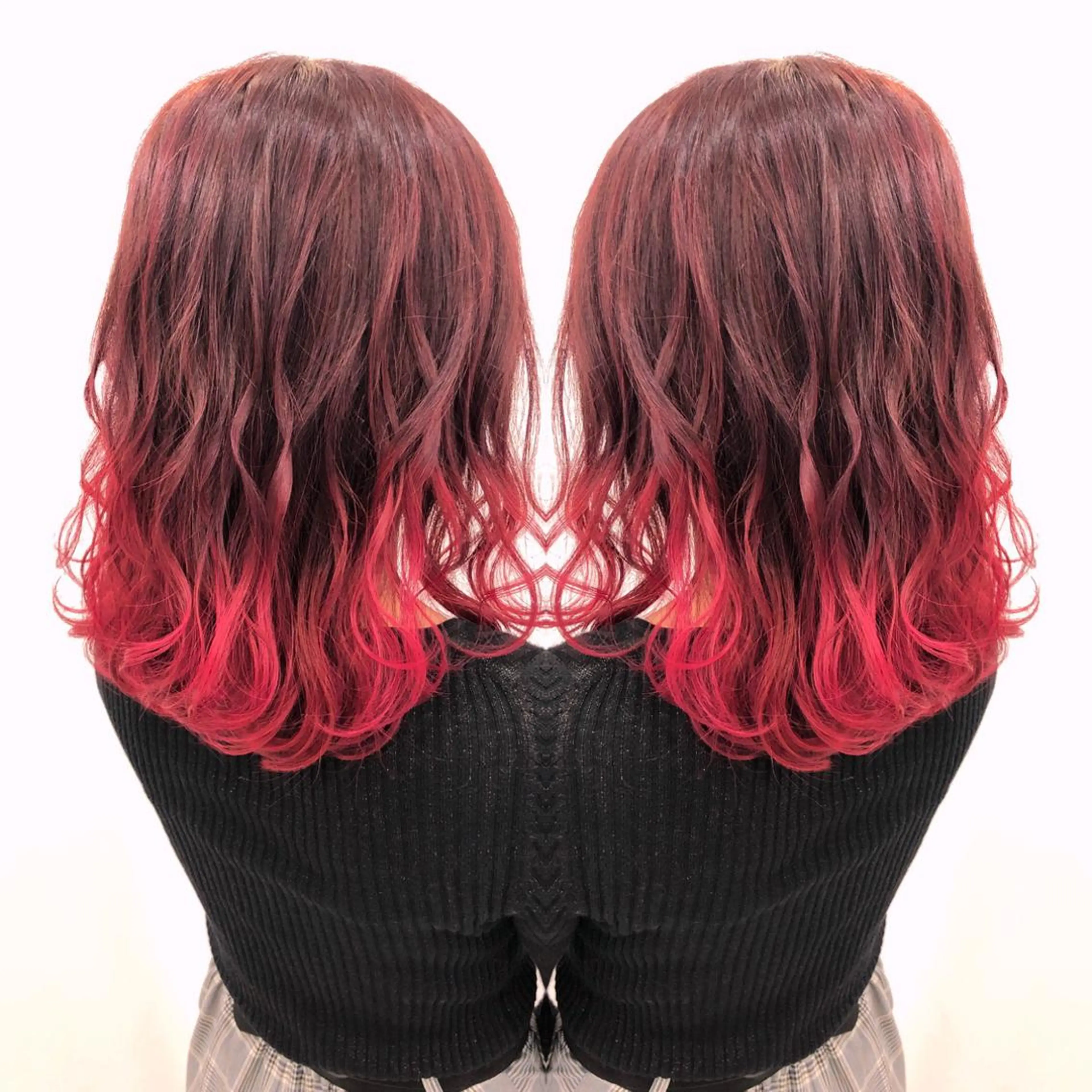 セミロング カラー メッシュ 髪質改善特化サロン ICONIQ天神店のヘアスタイル