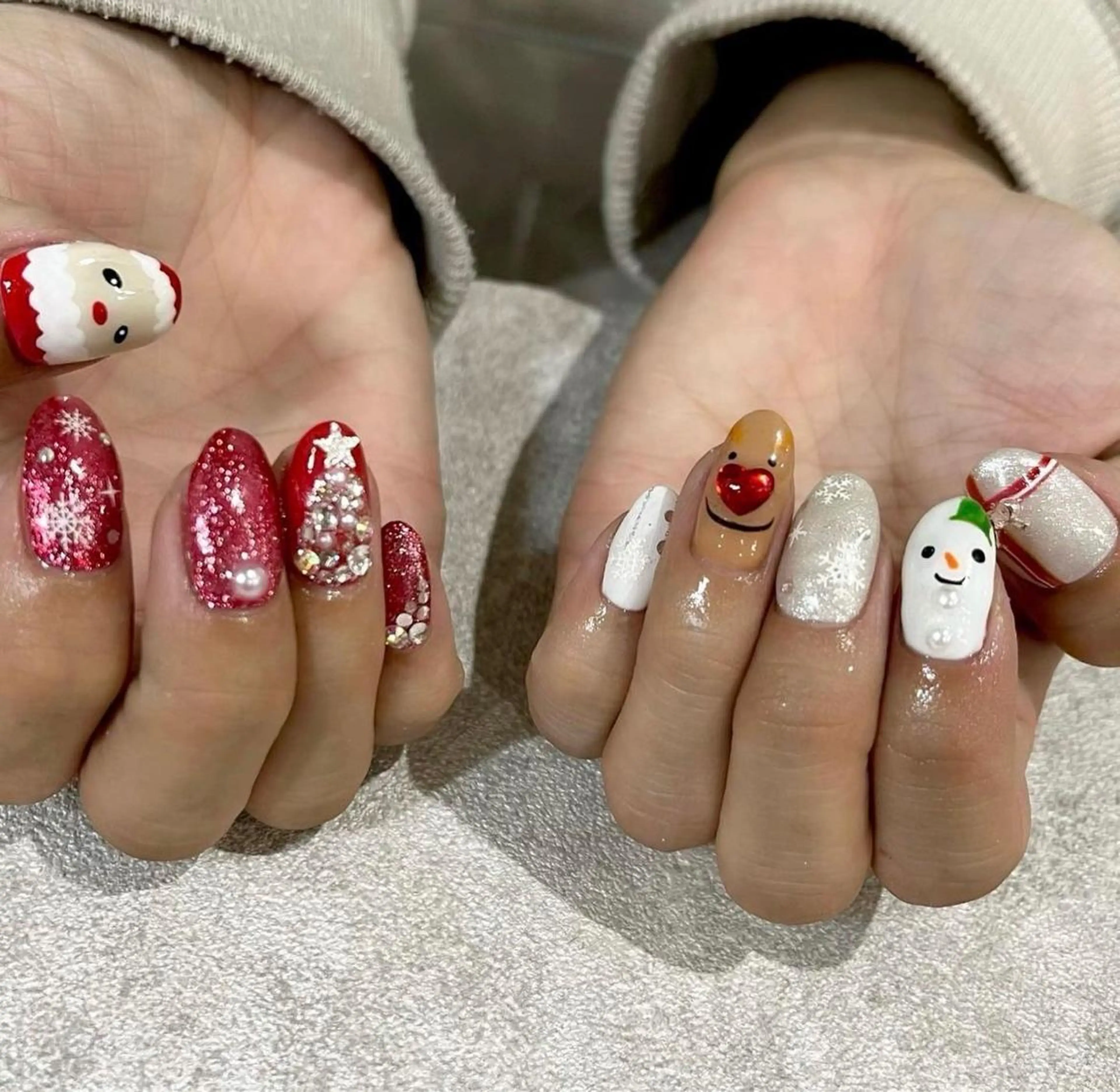 ネイル 成人式 フレンチネイル キラキラネイル 韓国ネイル ミラーネイル Salon Ｋのネイルデザイン