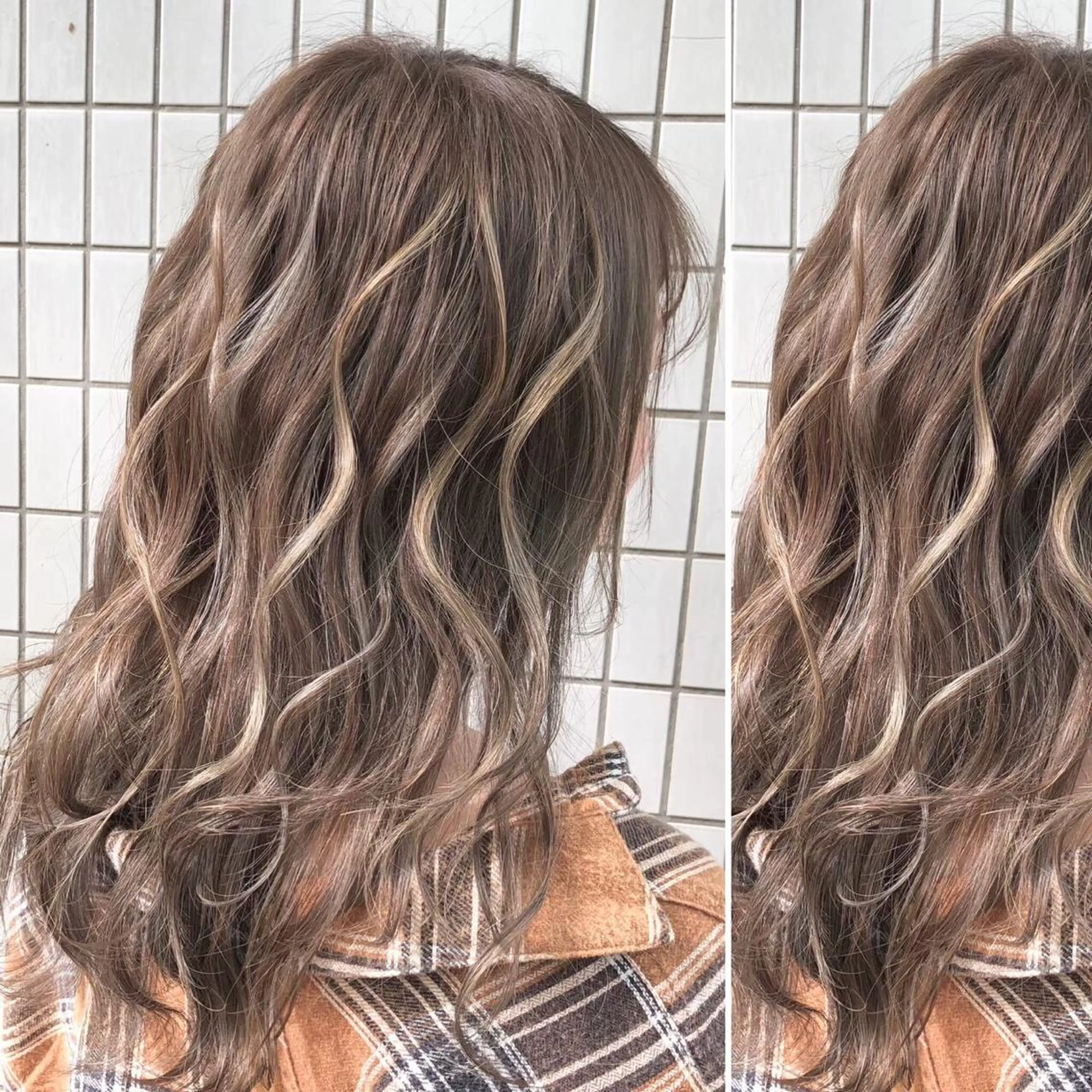 セミロング カラー カット トリートメント JuNブリーチに 縮毛矯正するプロのヘアスタイル