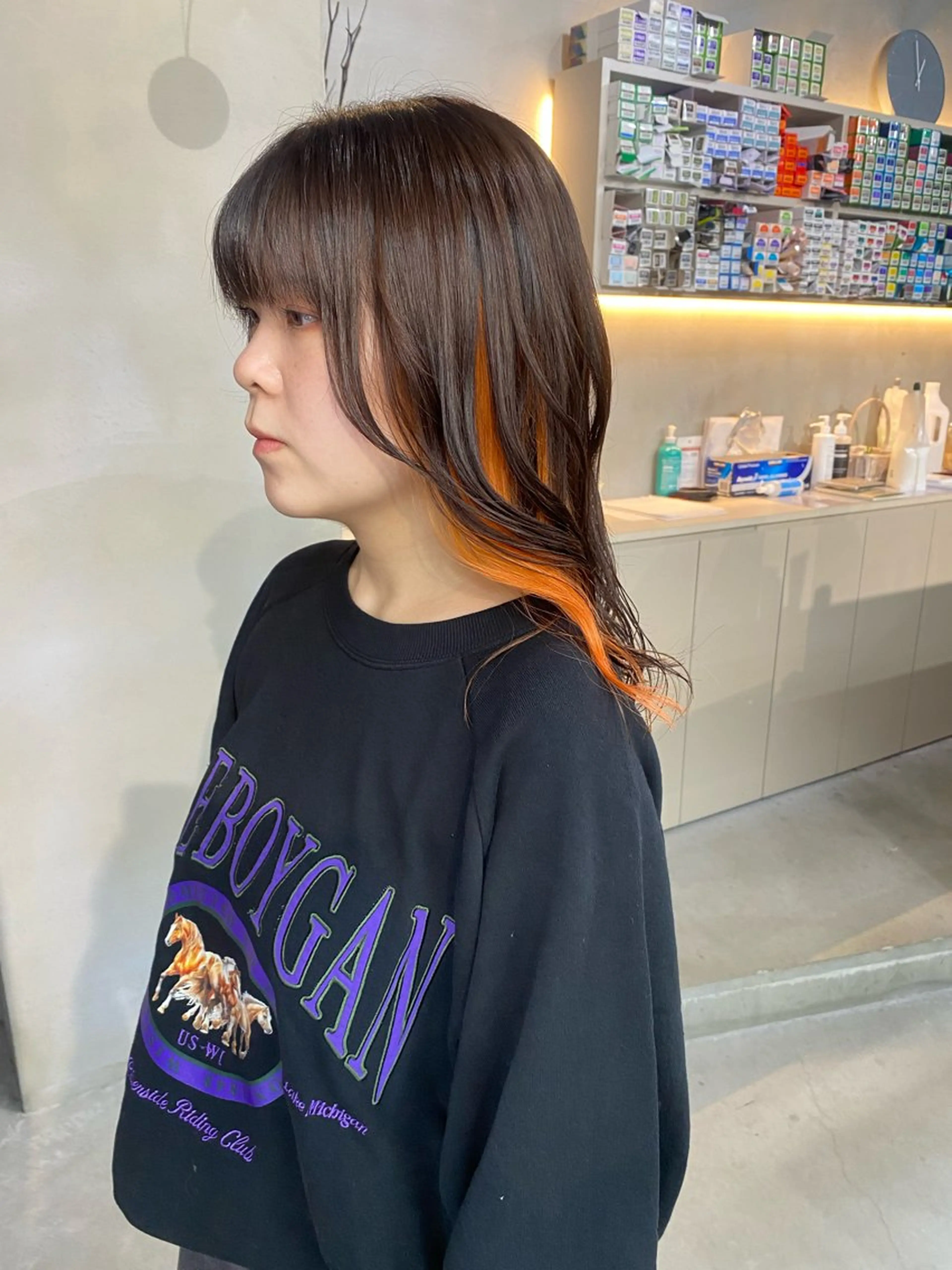 セミロング カラー ヘアカラー qulim所属・前橋 姫奈のヘアスタイル