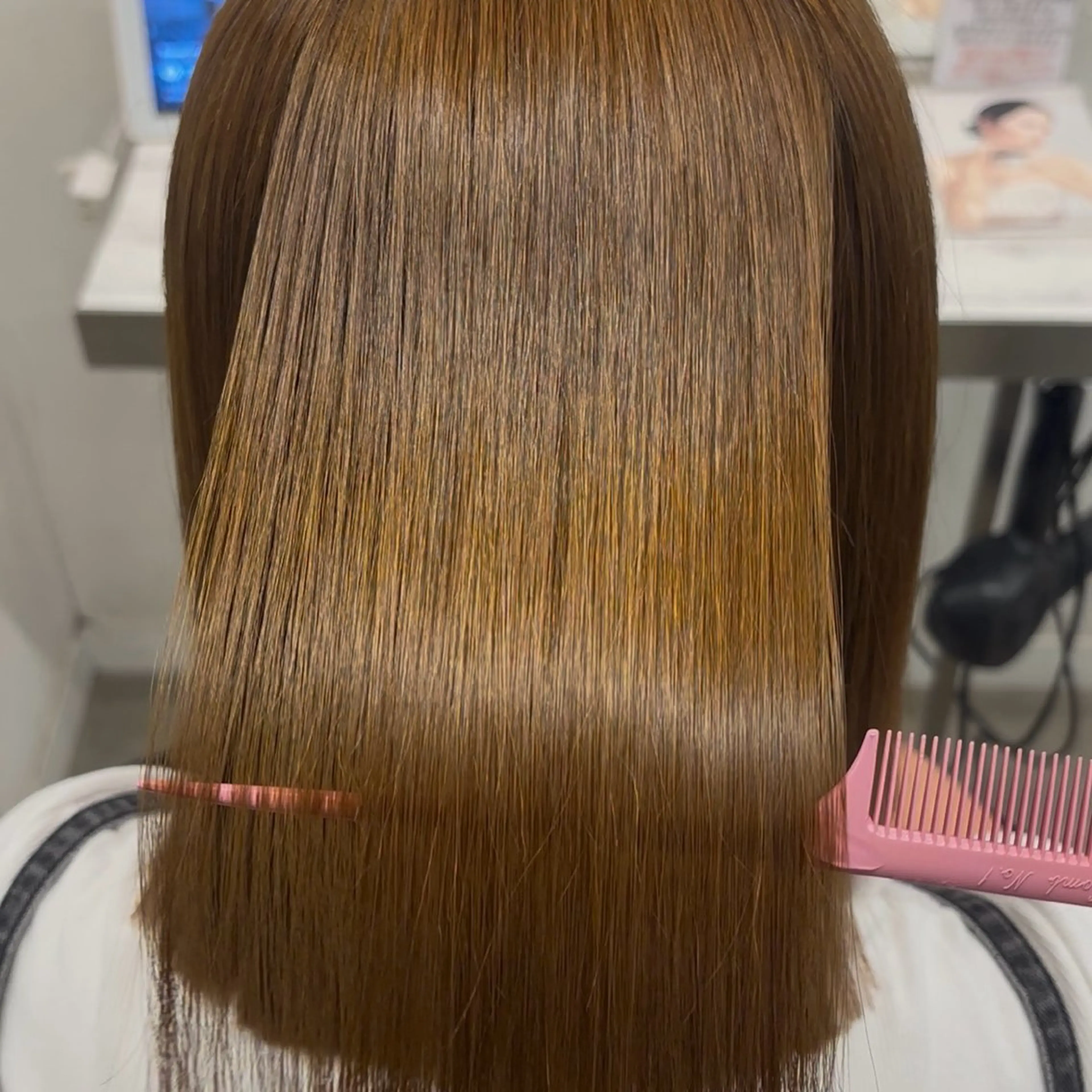 ミディアム 髪質改善ストレート /暖色カラー🎀🪞のヘアスタイル