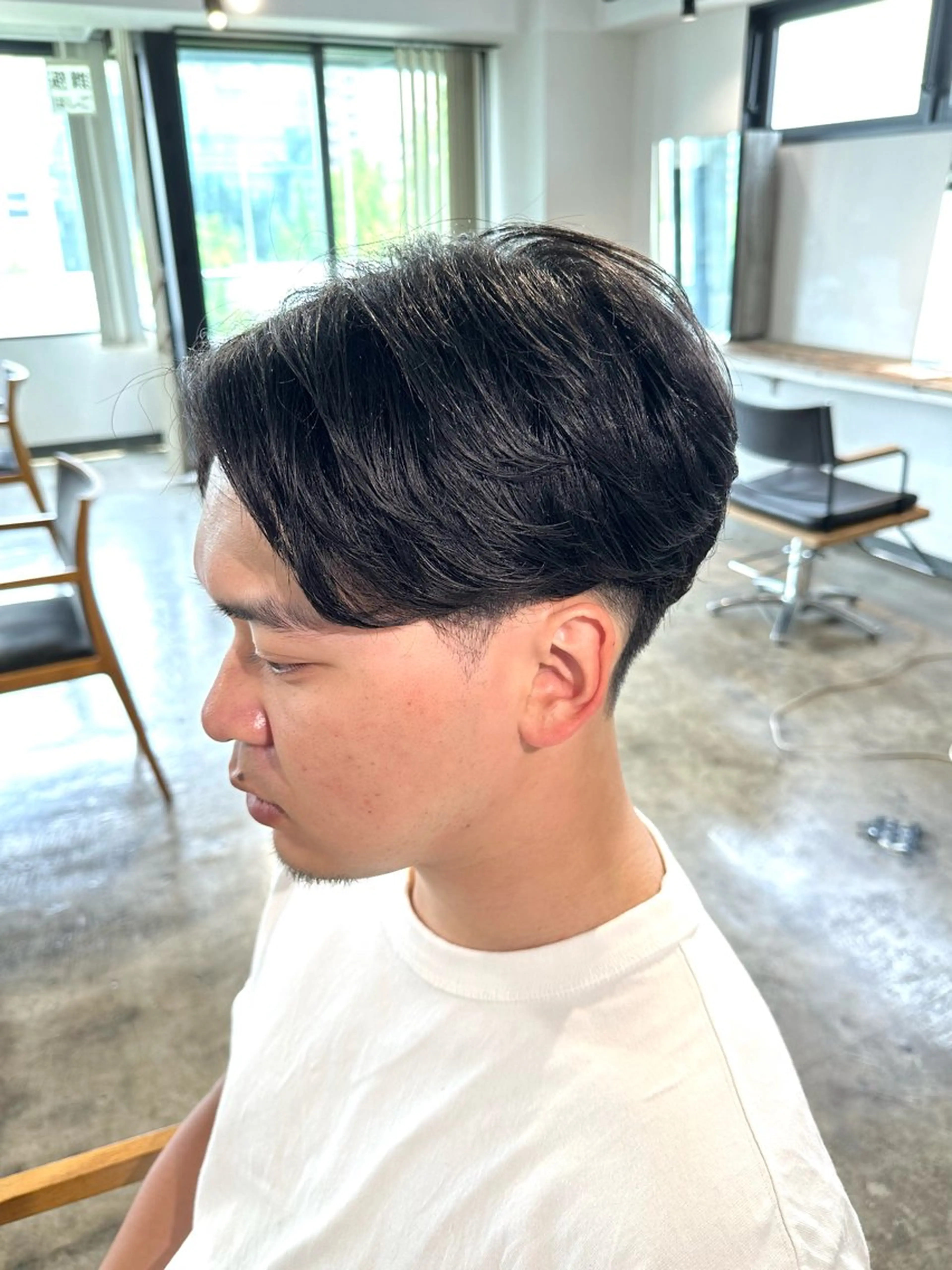 メンズ センターパート メンズパーマ 刈り上げ カット 骨格補正施術/メンズ 専門美容師/YUYAのヘアスタイル