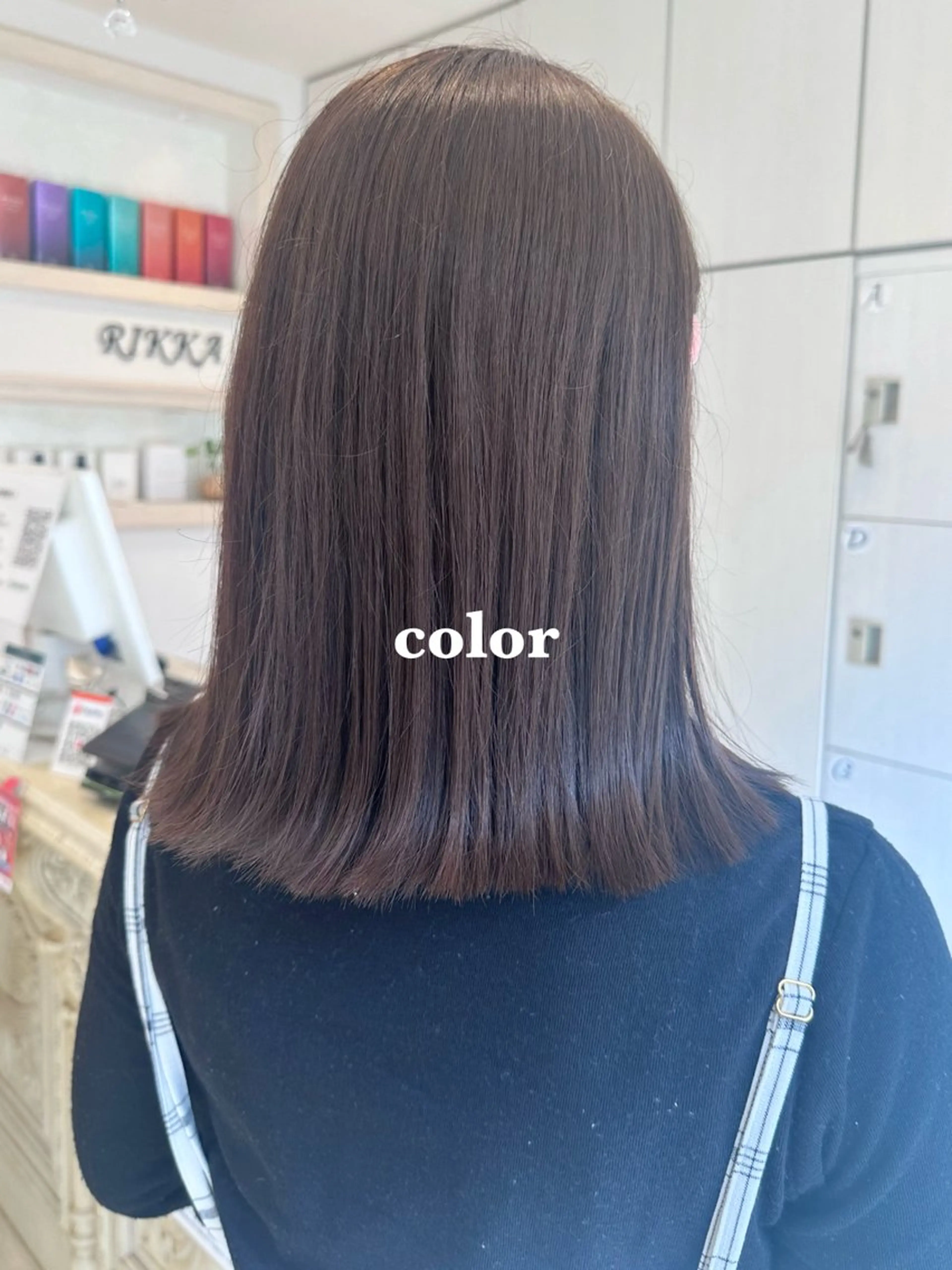 ミディアム カラー ブラウンカラー 透明感カラー トリートメント 韓国ヘア/レイヤー 顔周りカット/ユキナのヘアスタイル