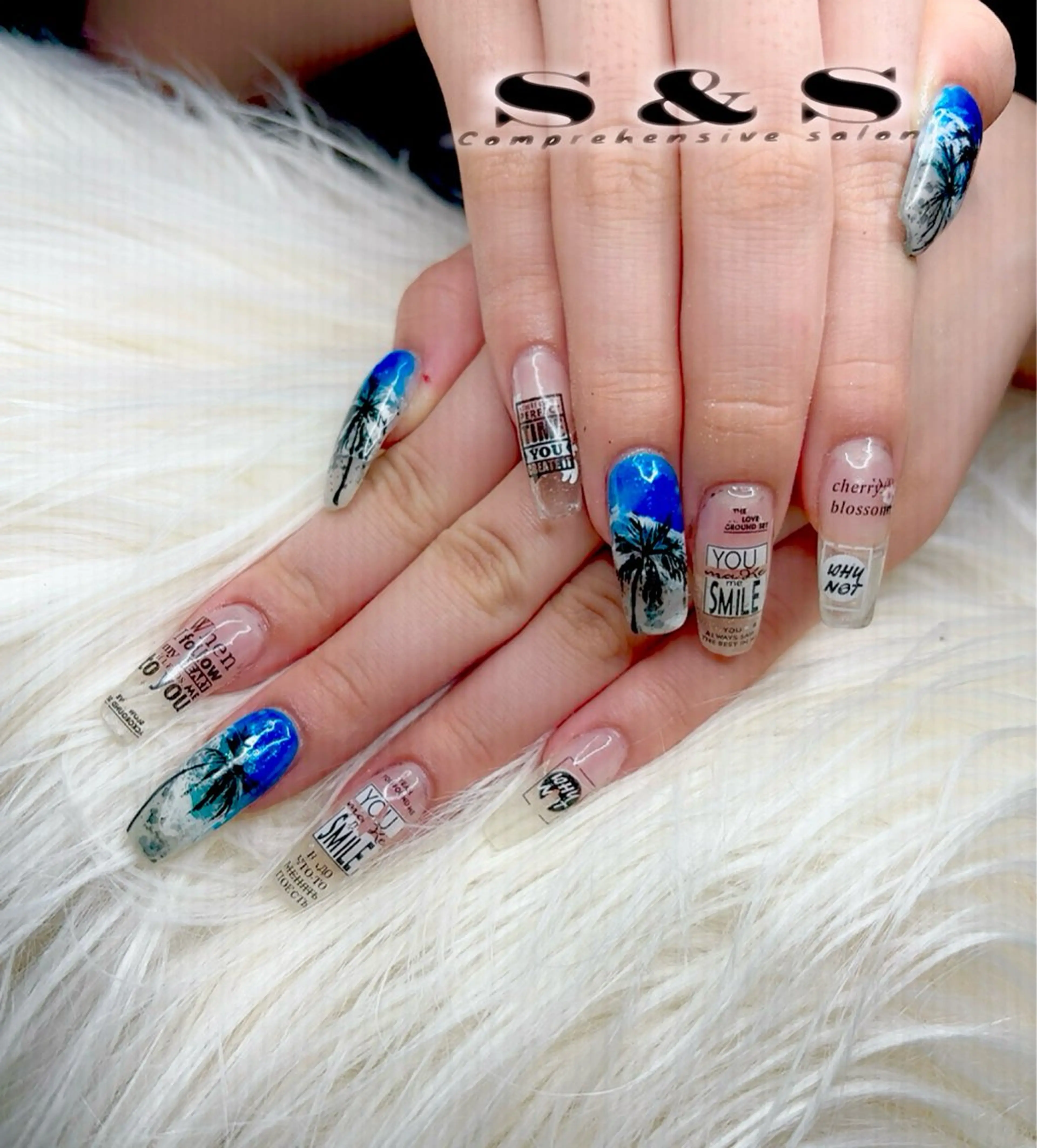 ネイル 長さ出し メンズネイル 持ち込み 夏ネイル ワンホンネイル S&S 村田小百合のネイルデザイン