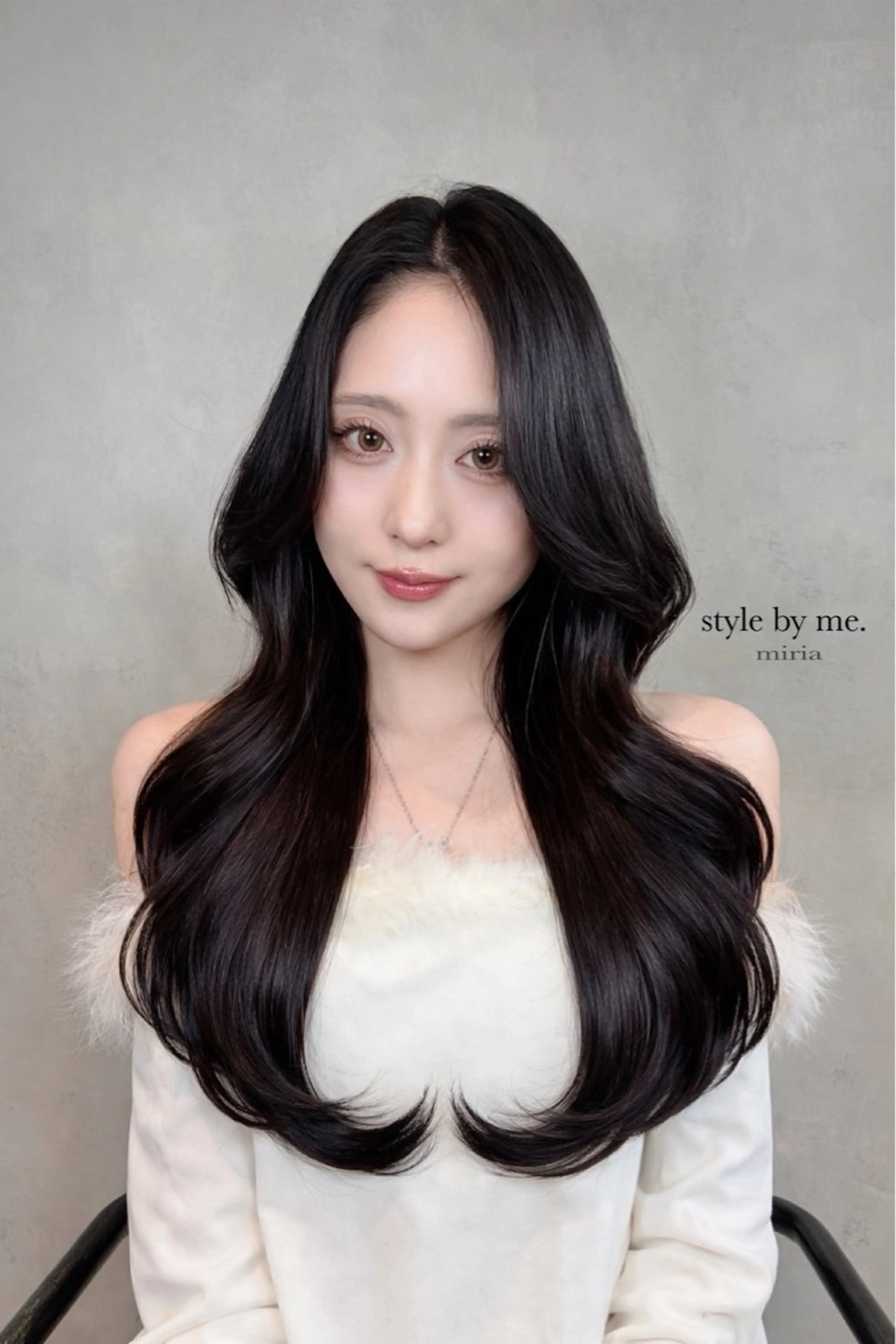 ロング カラー ハッシュカット 韓国風ヘア レイヤーカット カット ヘアカラー トリートメント 韓・中華美女ヘア 🇰🇷×🇨🇳のヘアスタイル