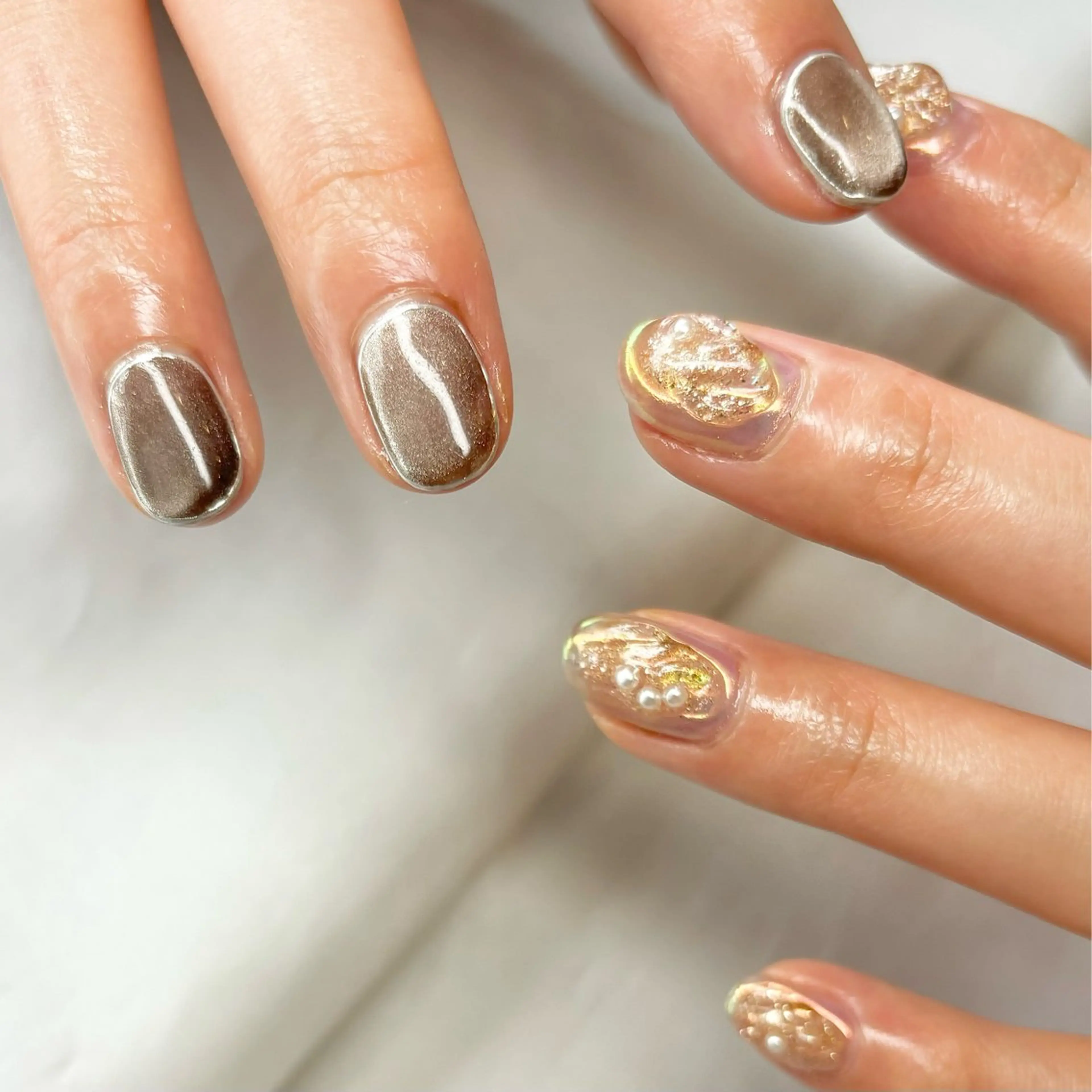 メンズ ネイル クリアネイル ハンドネイル ハンドケア nail&eye Aoのマツエク・マツパデザイン