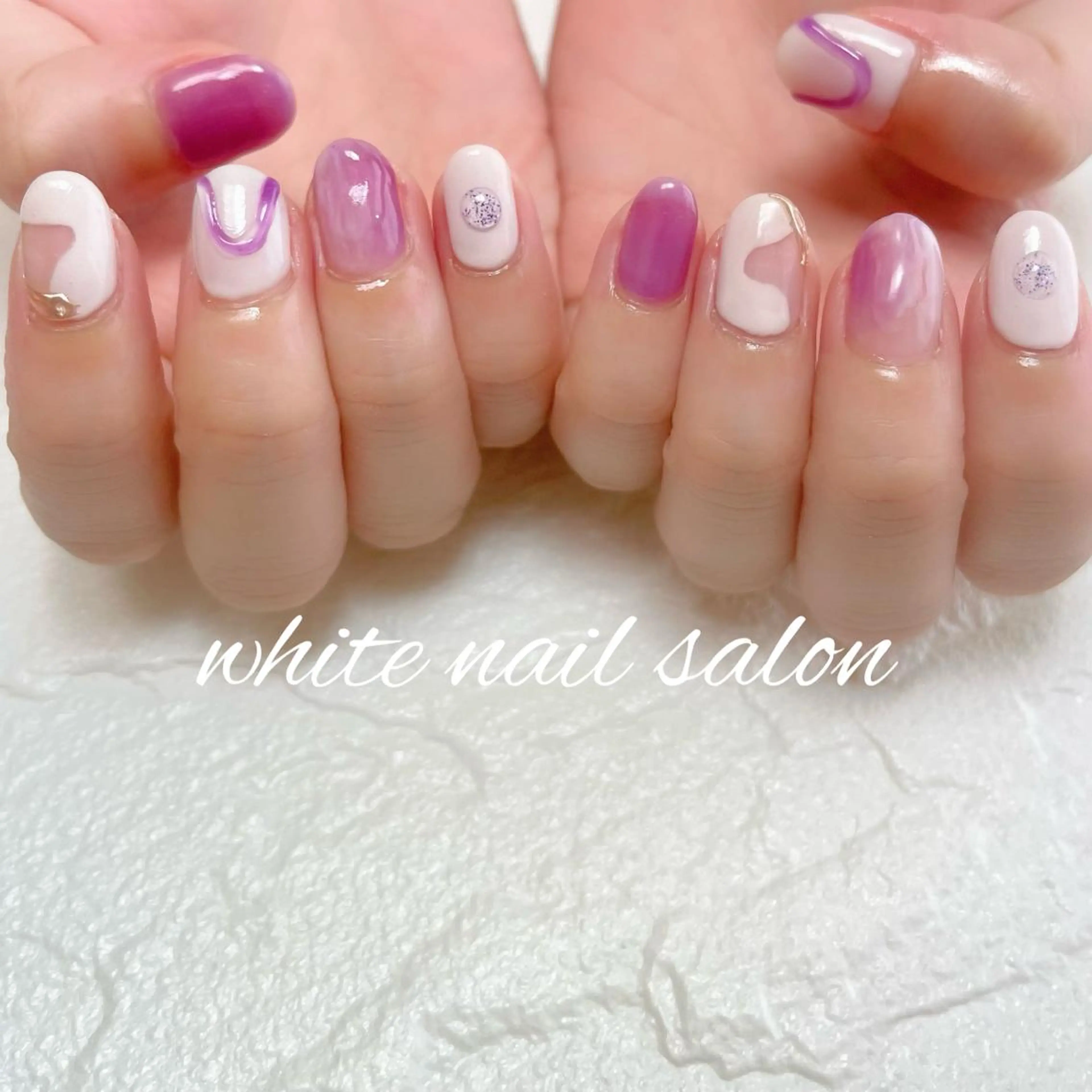 ネイル フットネイル ジェルネイル ハードジェル ラメ(グリッター) 持ち込み ハンドネイル white nail salonのネイルデザイン