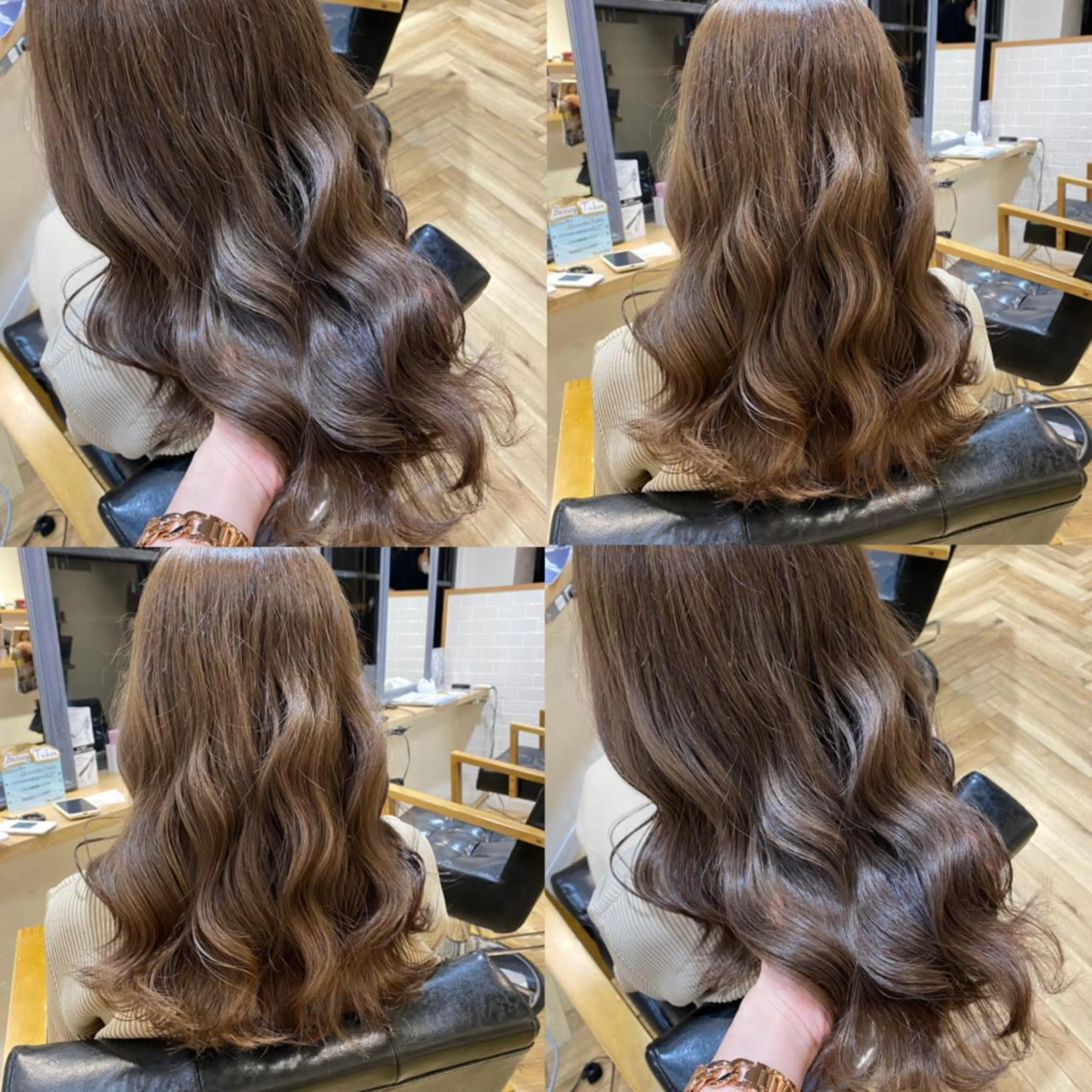 ロング カラー ブラウンカラー 艶カラー/韓国顔周り 🎀mamiのヘアスタイル