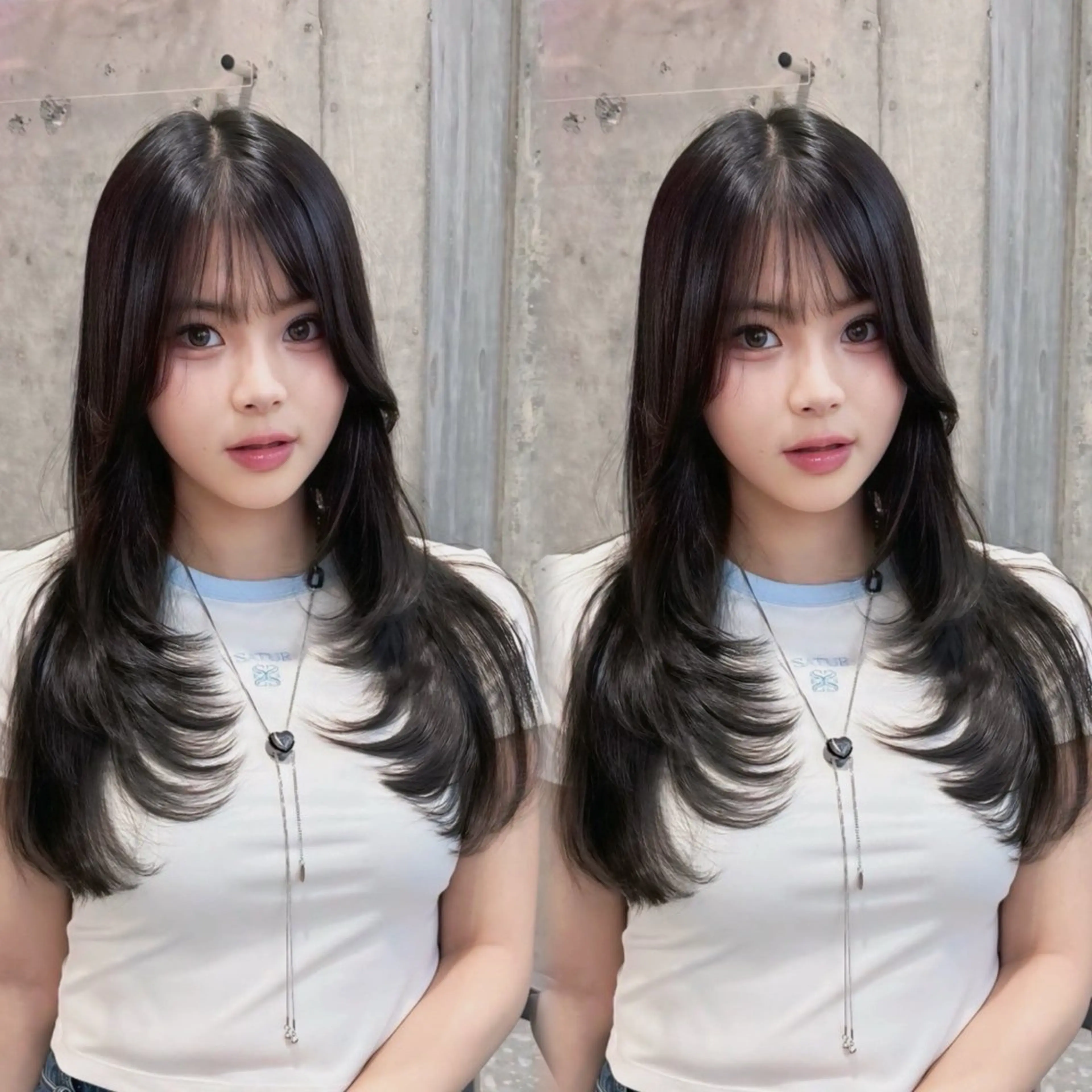 【💧うねり対策💧】 前髪縮毛矯正 ＋ カット ＋ 1stepトリートメント/韓国ヘアの写真