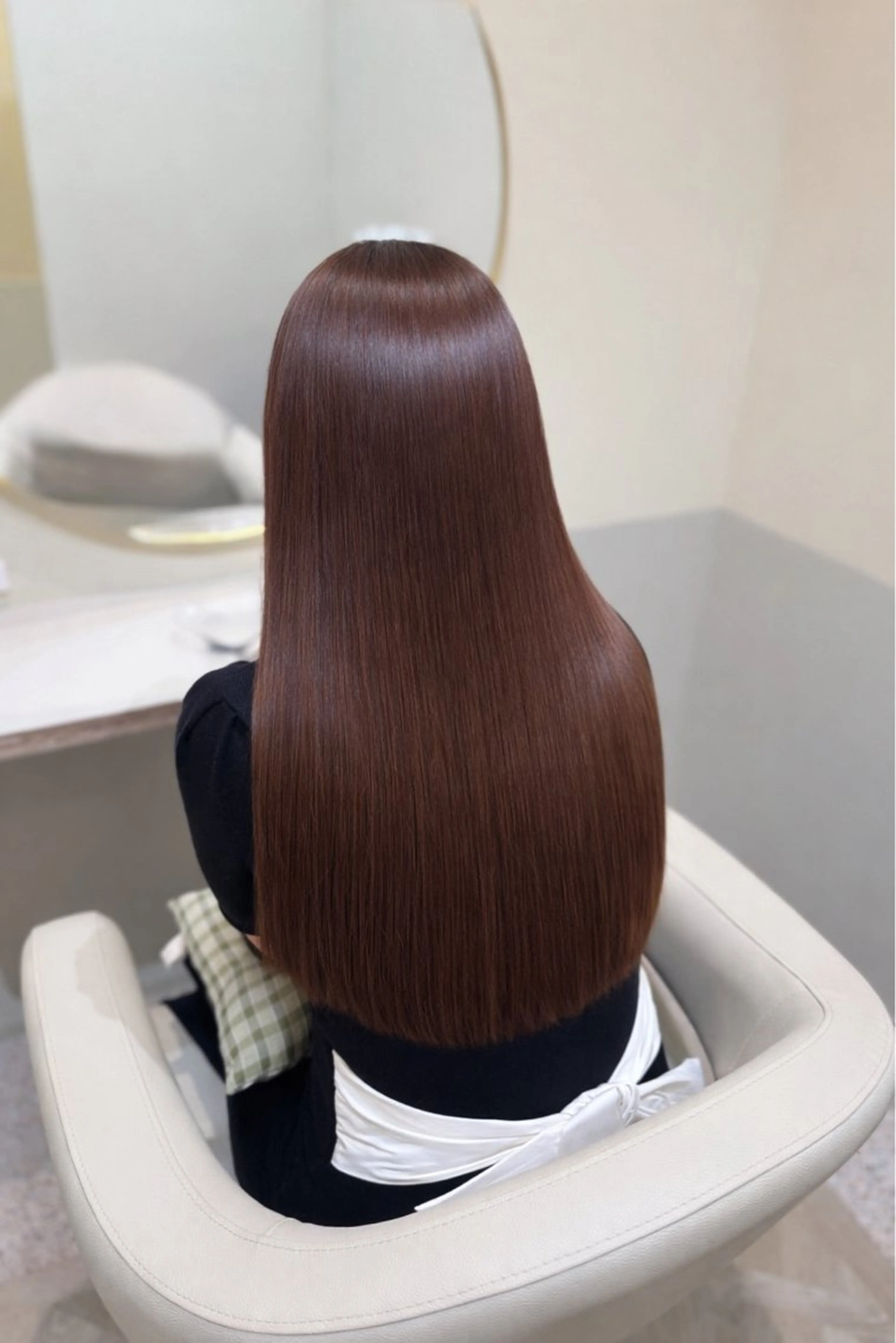 ロング カラー トリートメント カット ヘアカラー トリートメント ichica🤍 暗艶カラー/縮毛矯正のヘアスタイル