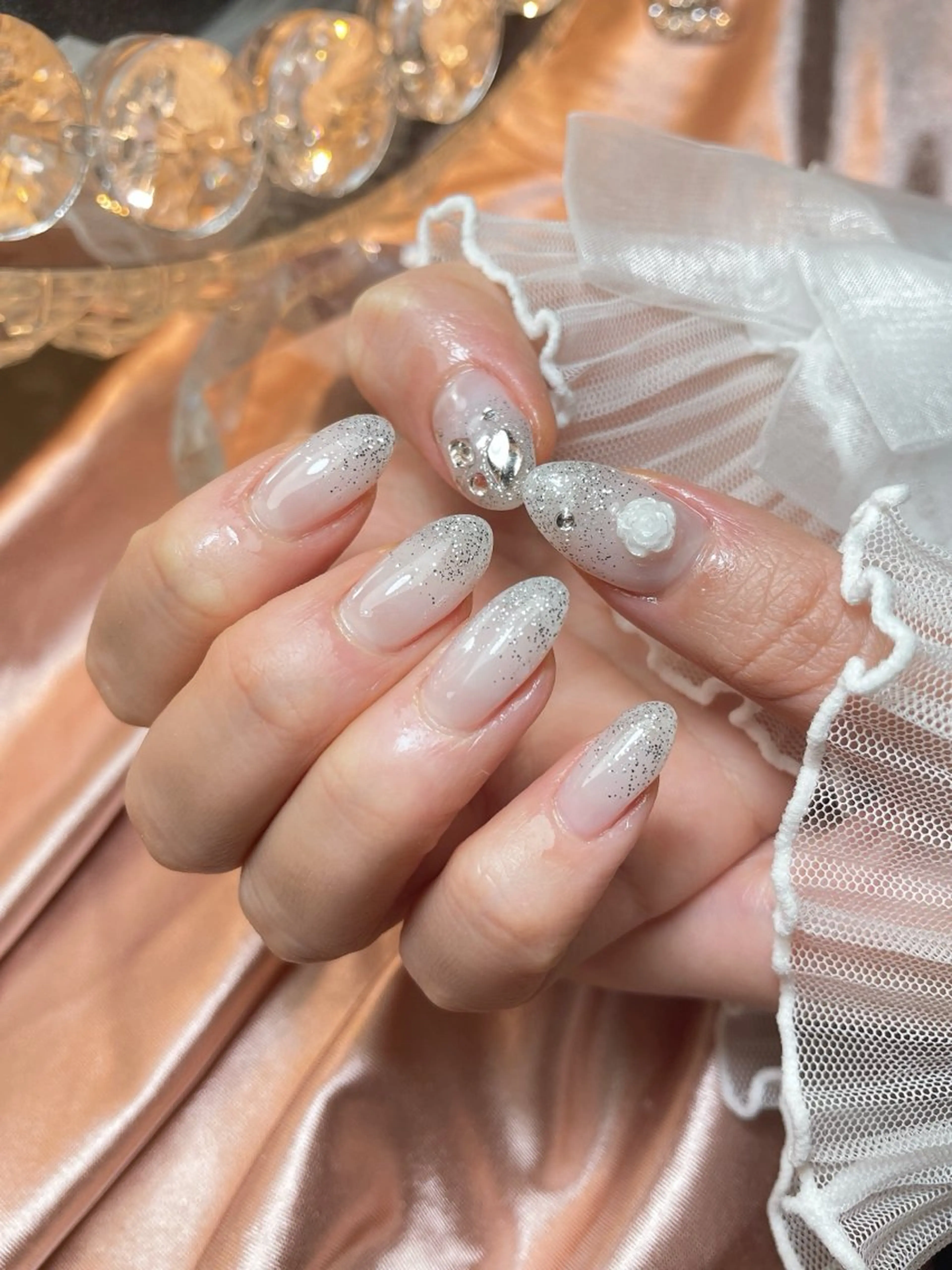 ネイル 23時まで❤︎韓国、 ワンホンネイルのネイルデザイン