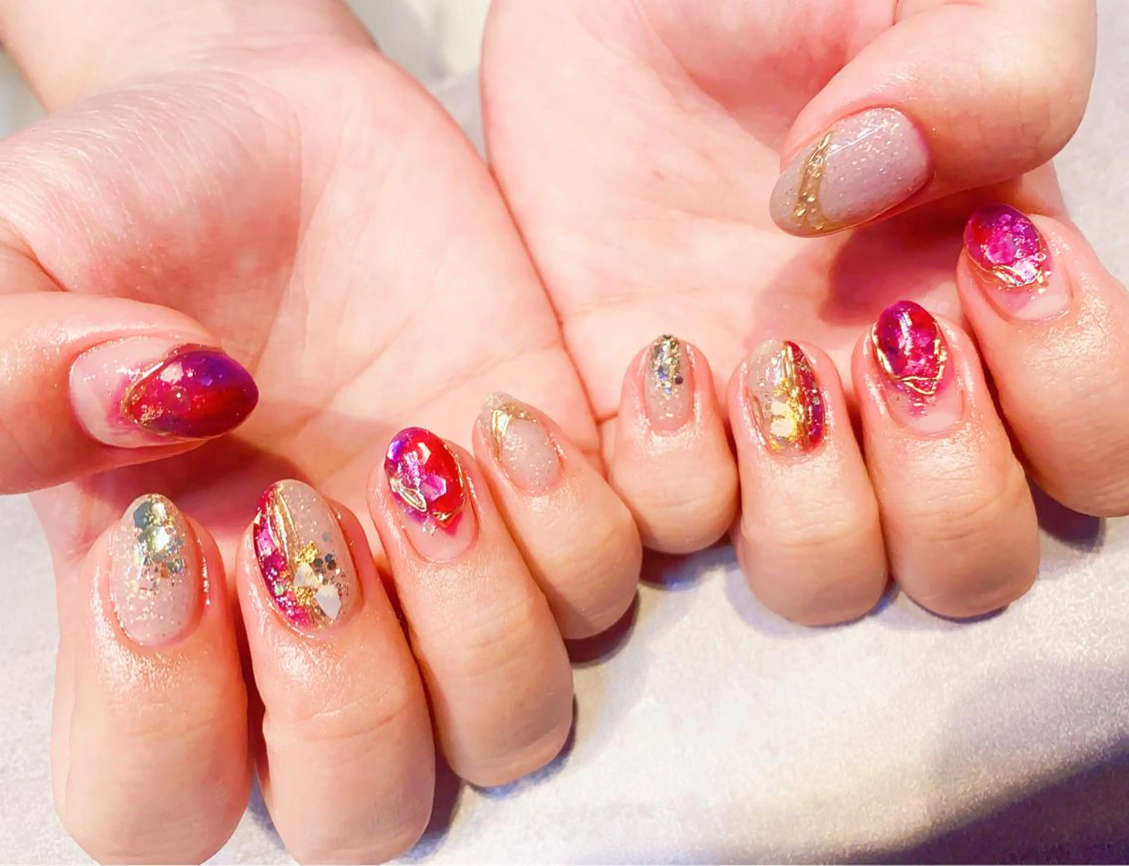 ショート ハンドネイル NAILSALON 🍔Timna🍟のネイルデザイン