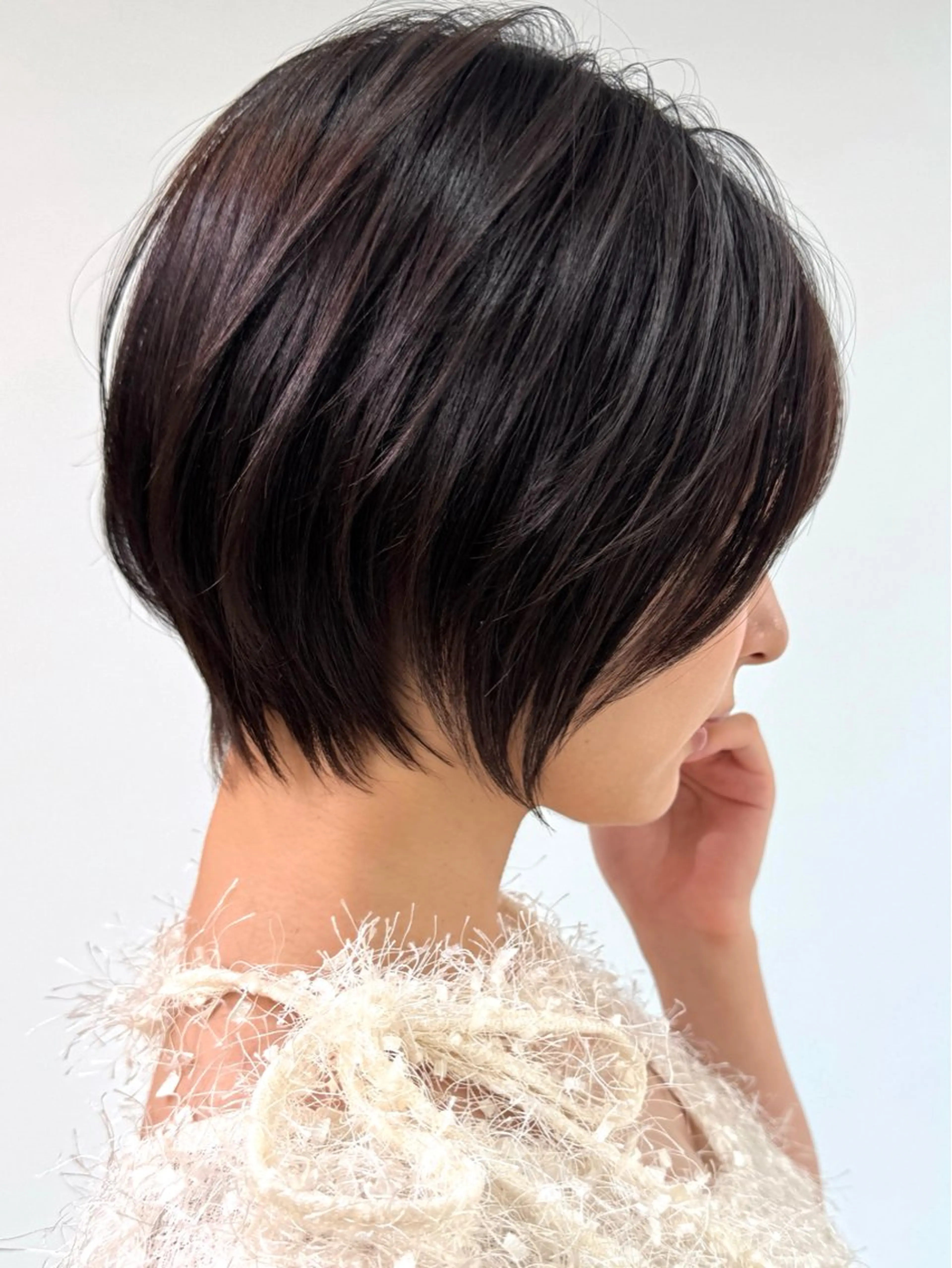 ショート ショートボブ ボブ 顔周りカット ショートヘア カット ショート/ボブ/ 白髪ぼかし/しんやのヘアスタイル