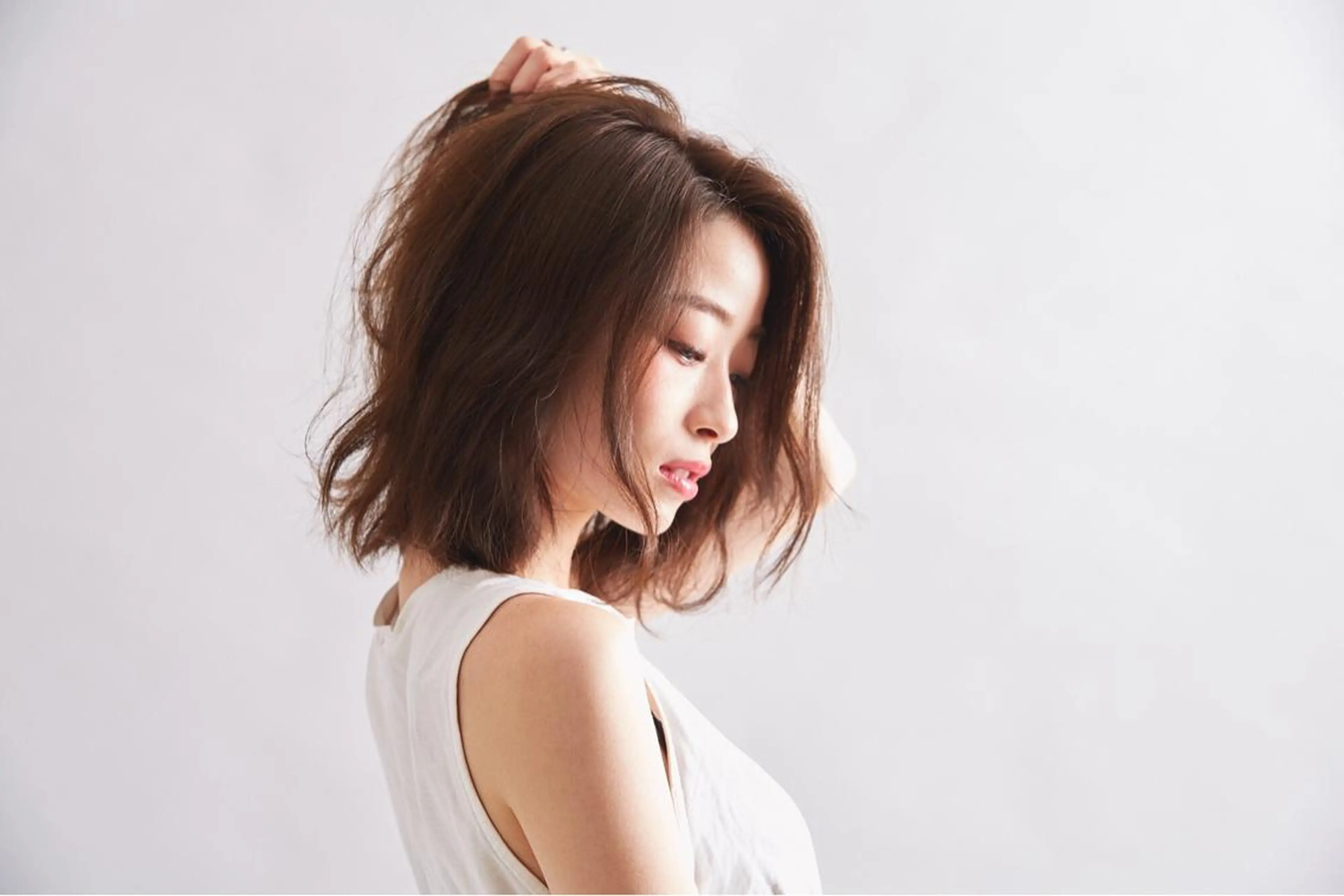 ミディアム カラー パーマ ヘアアレンジ メンズ キッズ ネイル マツエク・マツパ アティリー 西梅田のヘアスタイル