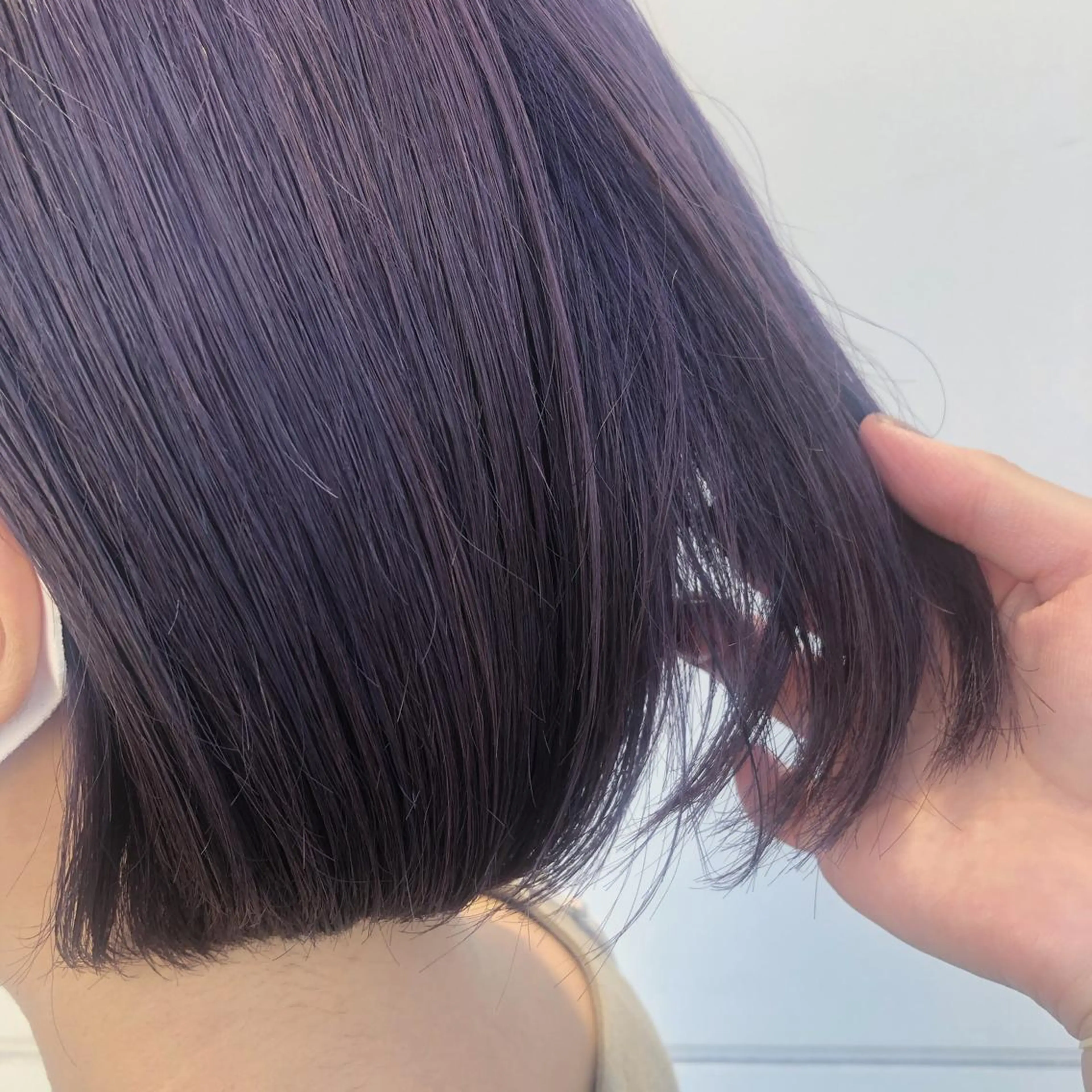 ショート カラー ラベンダーカラー ヘアカラー トリートメント カトウ ユウカのヘアスタイル