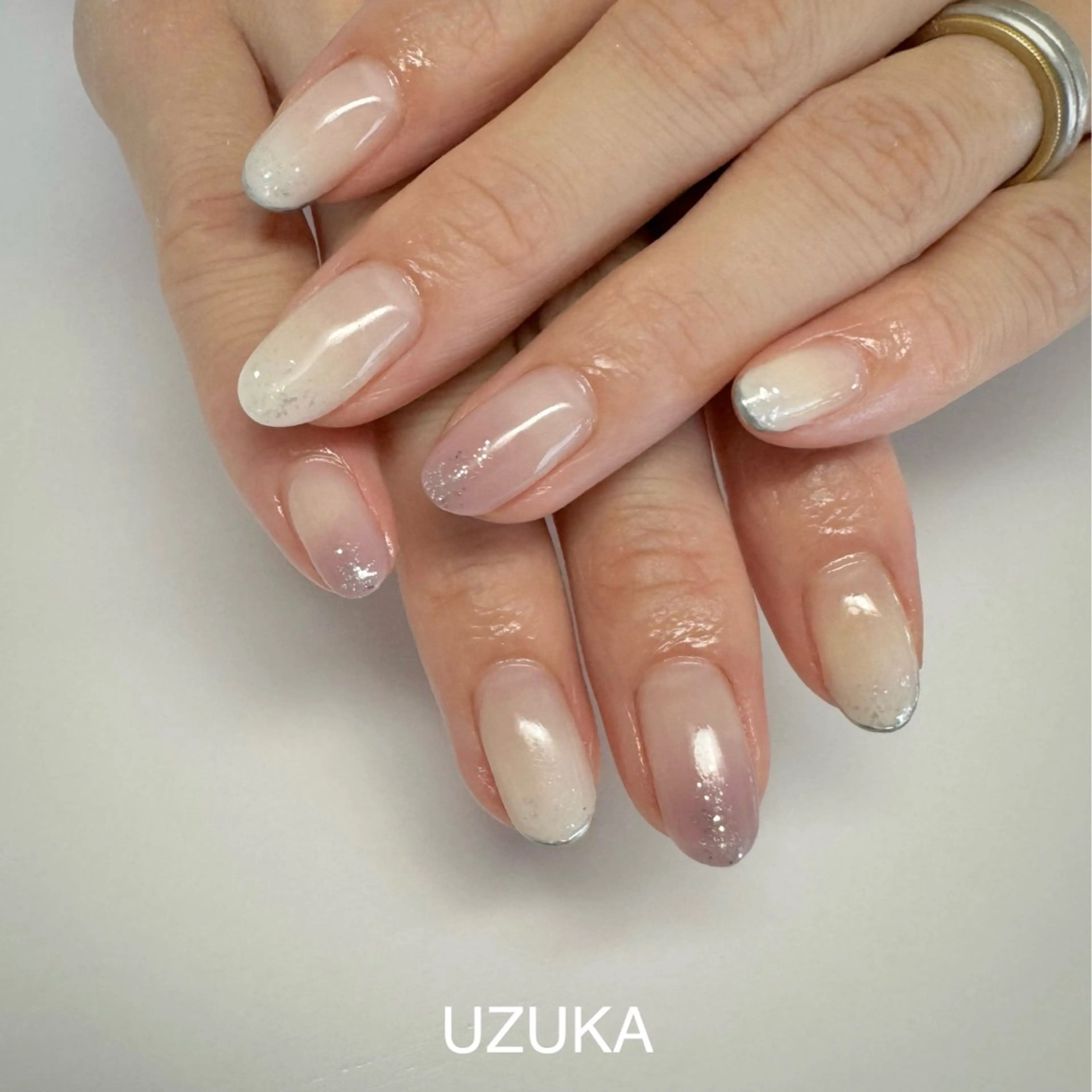 ネイル フレンチネイル グラデーション オフィスネイル 【 enn 】 Uzuka Yukaのネイルデザイン