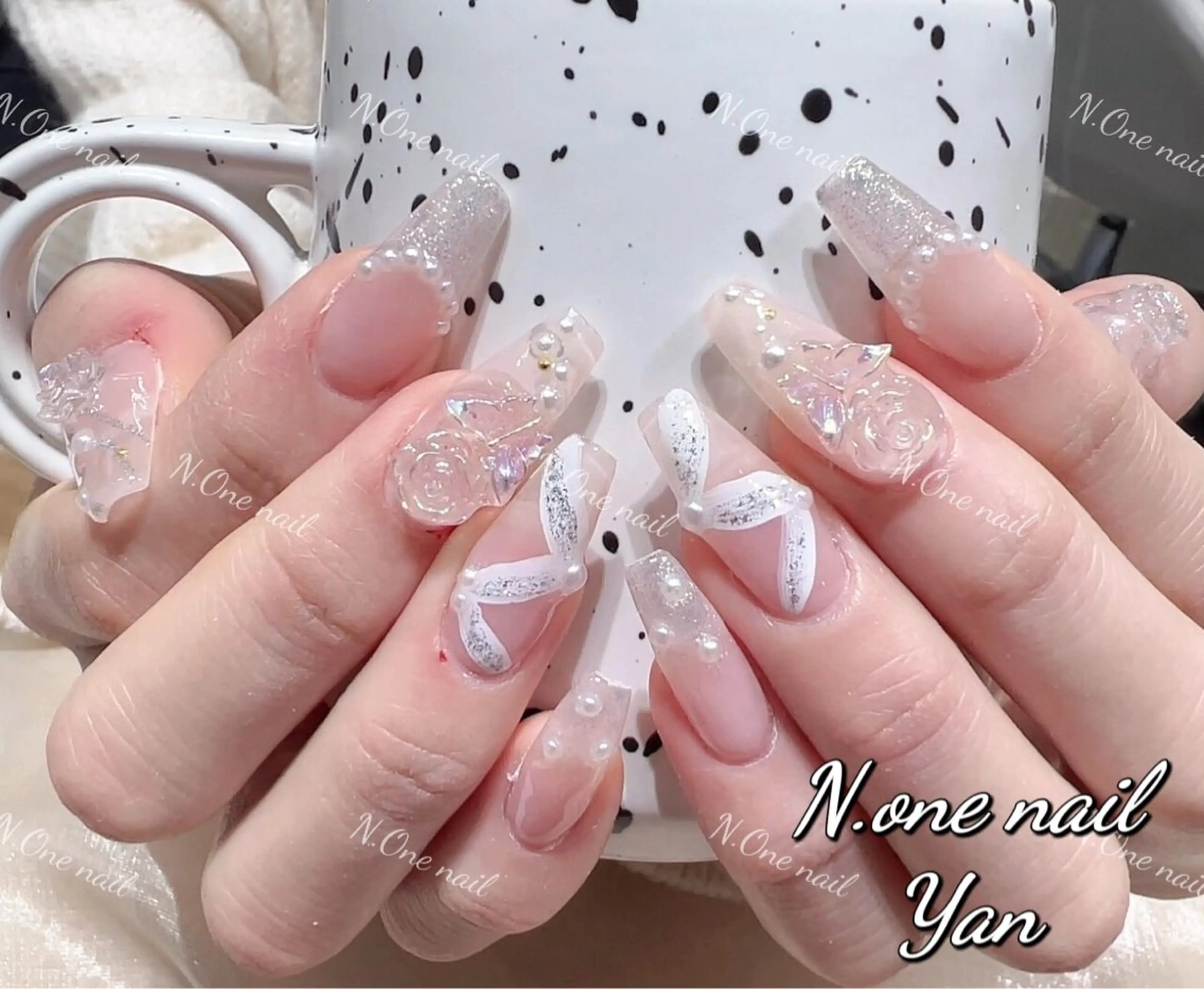 ネイル 長いだし/スカルプ/ パラシェルN.oneのネイルデザイン