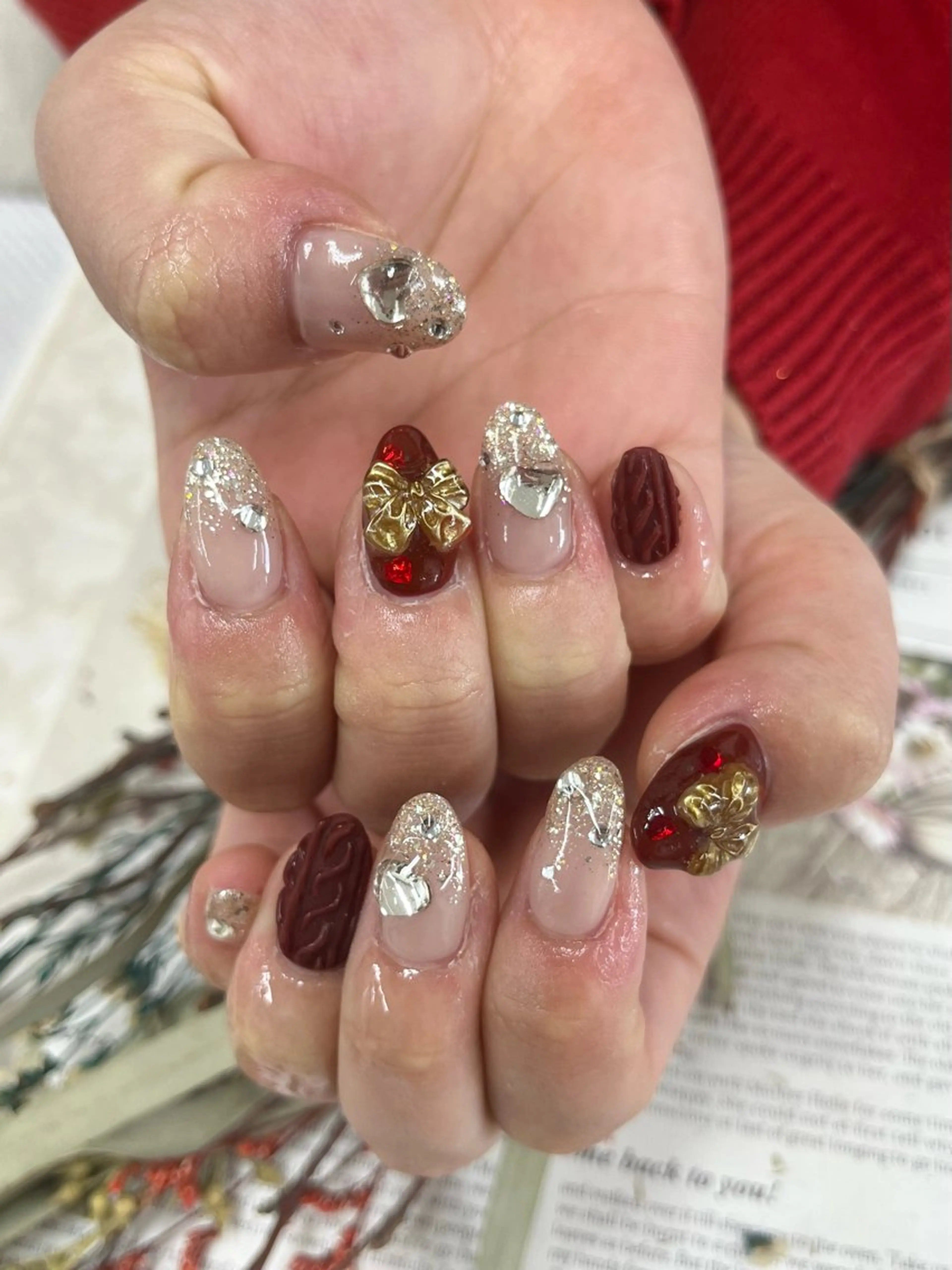 ネイル リボン ハンドネイル Basic町田本店 Suzunaのネイルデザイン