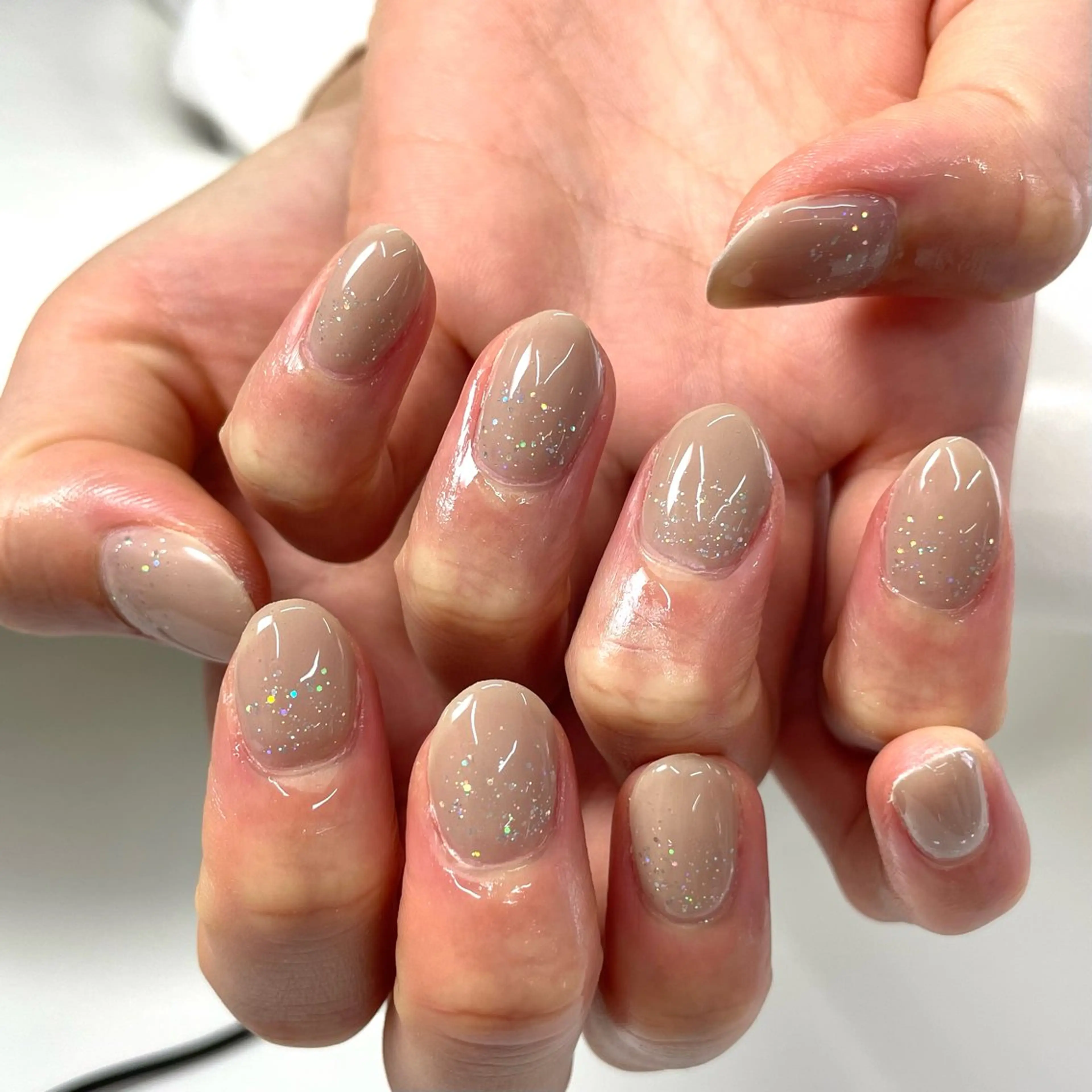 ネイル グラデーション ラメ(グリッター) ラメグラデーション ワンカラーネイル シンプルネイル nail salon  yam.所属・nail salon yam.のネイルデザイン