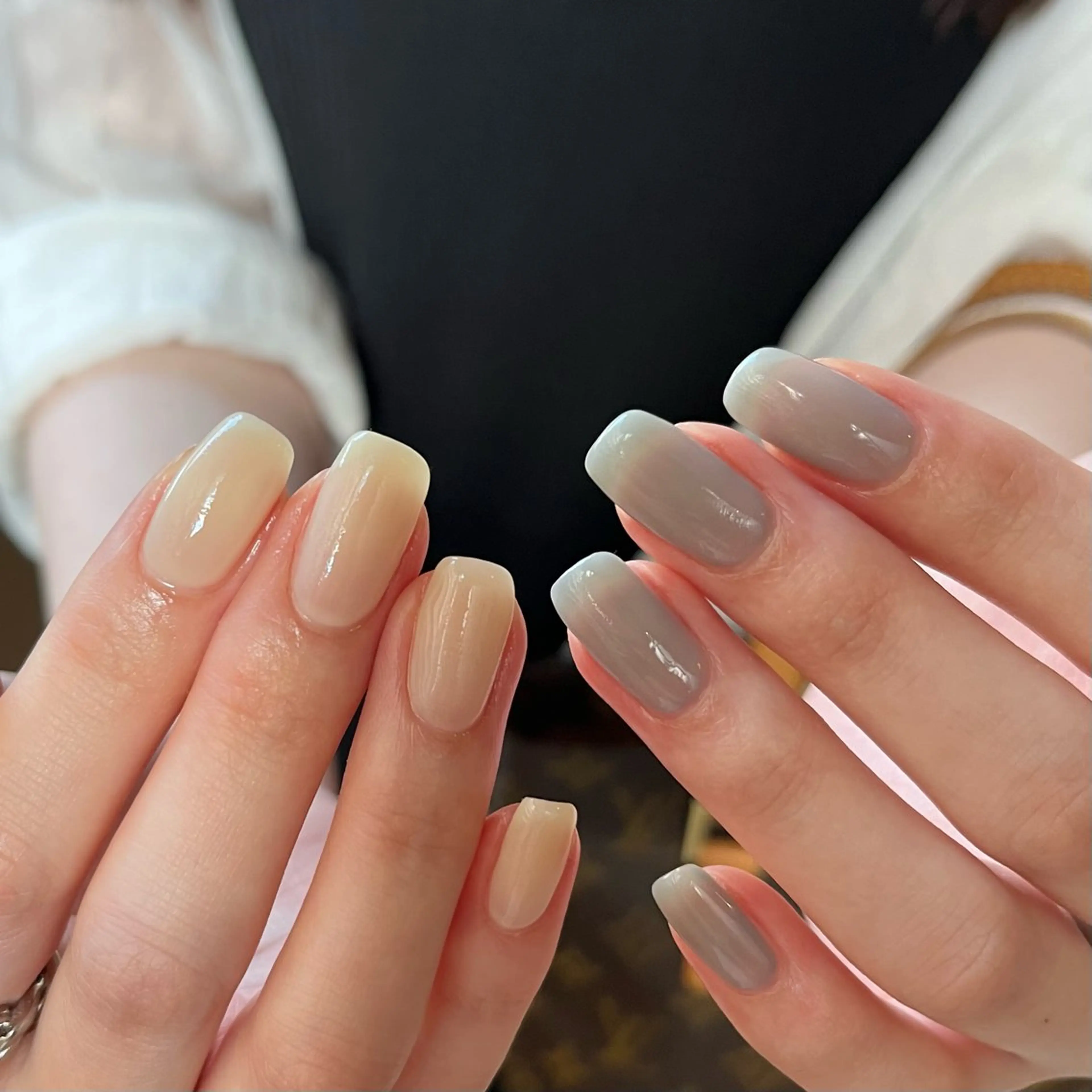ネイル グリーン ワンカラーネイル ハンドネイル nail salon O (en)所属・vegh. nail／阿波座のネイルデザイン