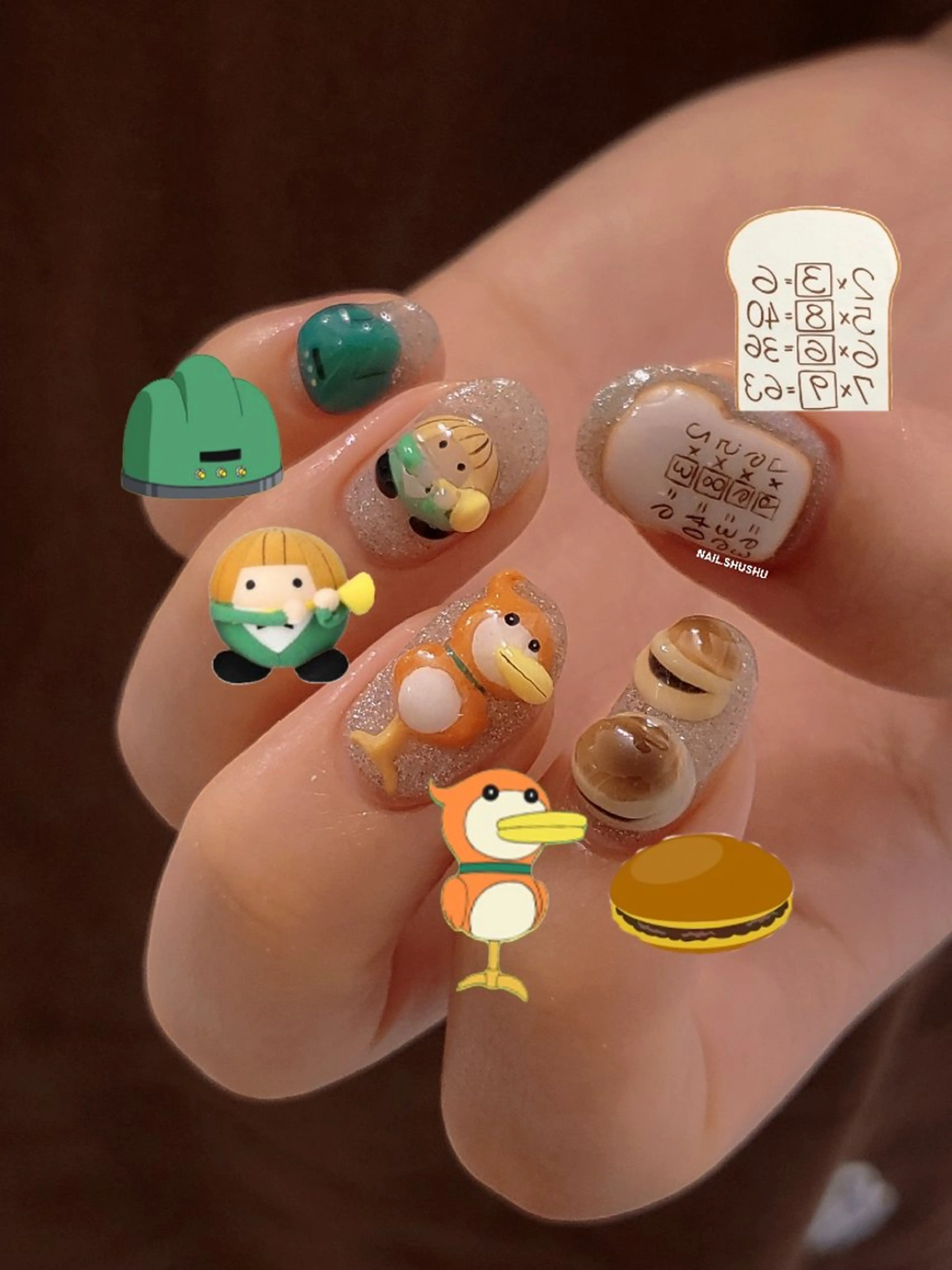 ネイル ハンドネイル 3dパーツ/流行り 👧shushu❤️のネイルデザイン