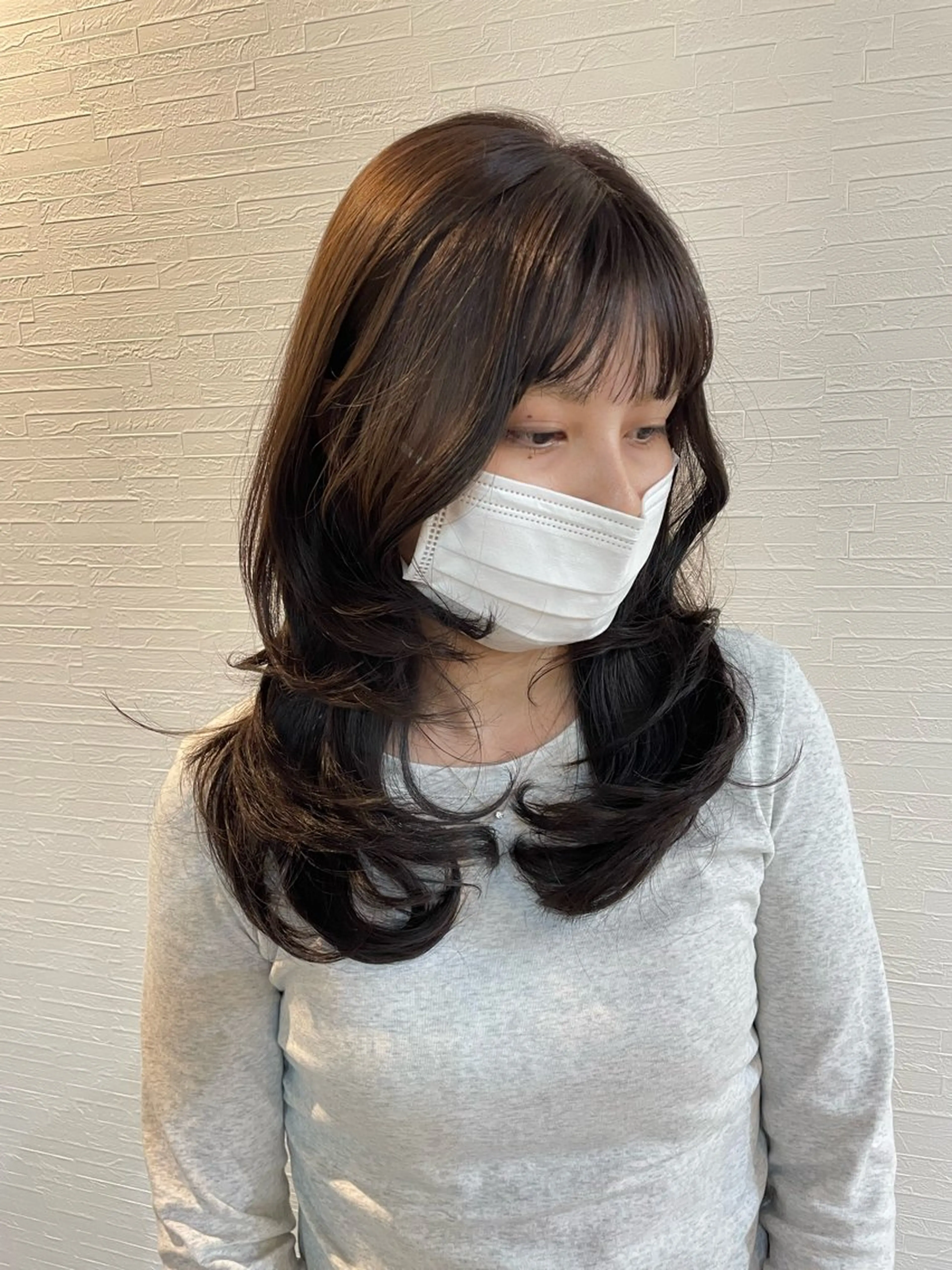 ロング カラー アッシュ ハイレイヤー レイヤーカット カット ヘアカラー STAR RIVER所属・YUI/ ブリーチカラー🌷のヘアスタイル