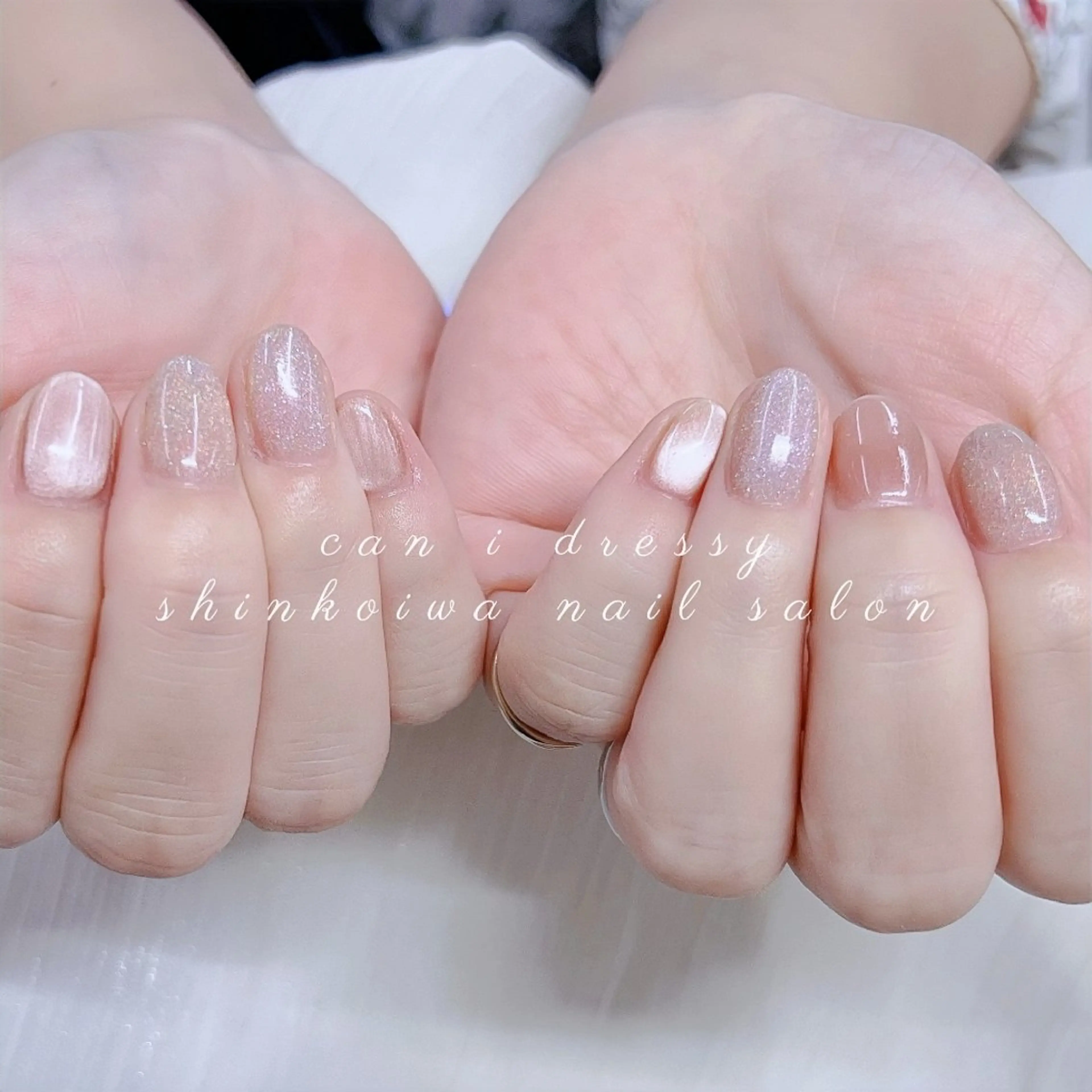 ネイル マグネットネイル ネイビー 赤色 ホワイト ハンドネイル キャンアイドレッシー 新小岩のネイルデザイン