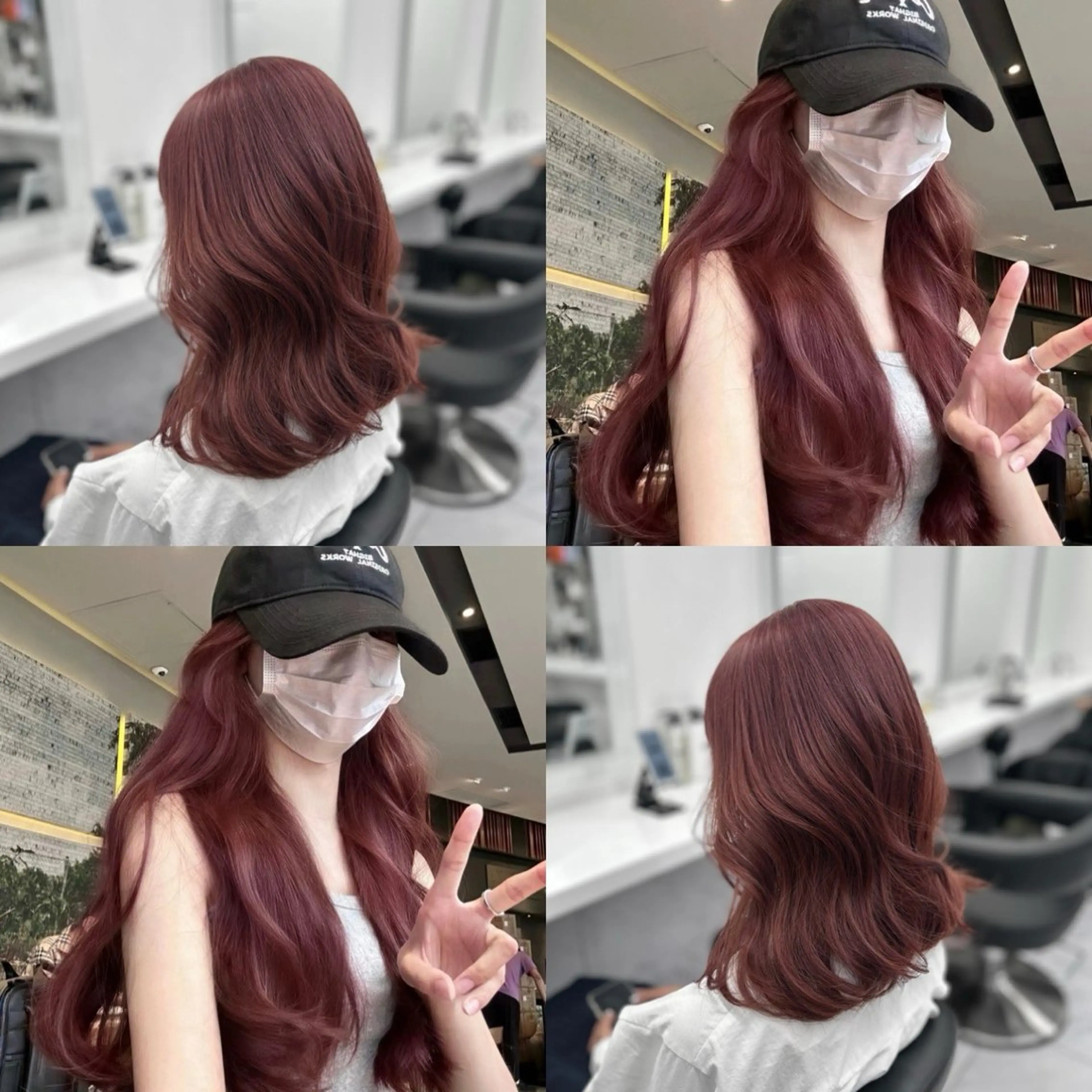 セミロング カラー パーマ ヘアアレンジ メンズ キッズ ブリーチなしカラー/ ブラウン/レイヤーのヘアスタイル