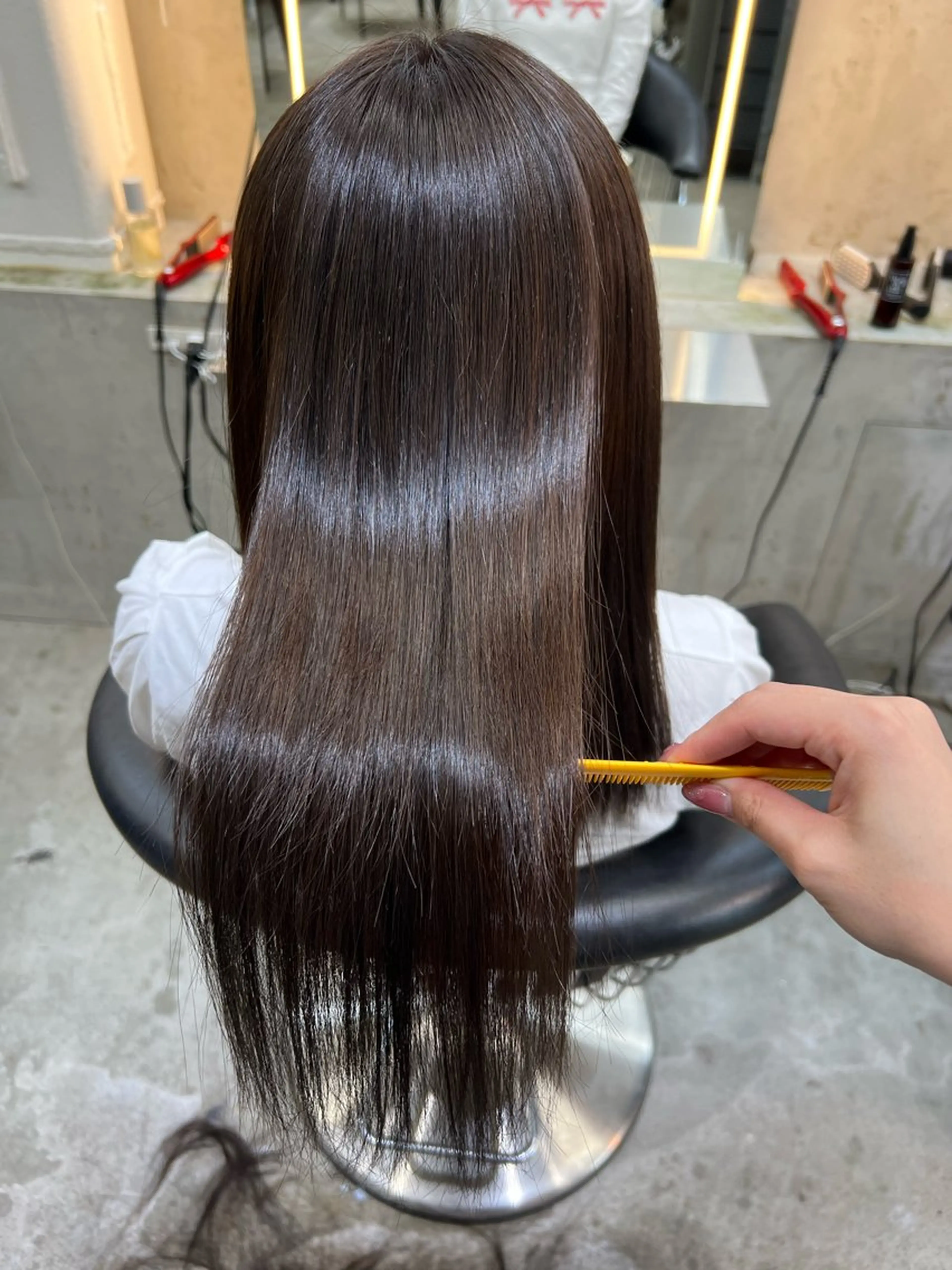 セミロング 髪質改善/ボブ/ ハイトーン❣️yuiのヘアスタイル