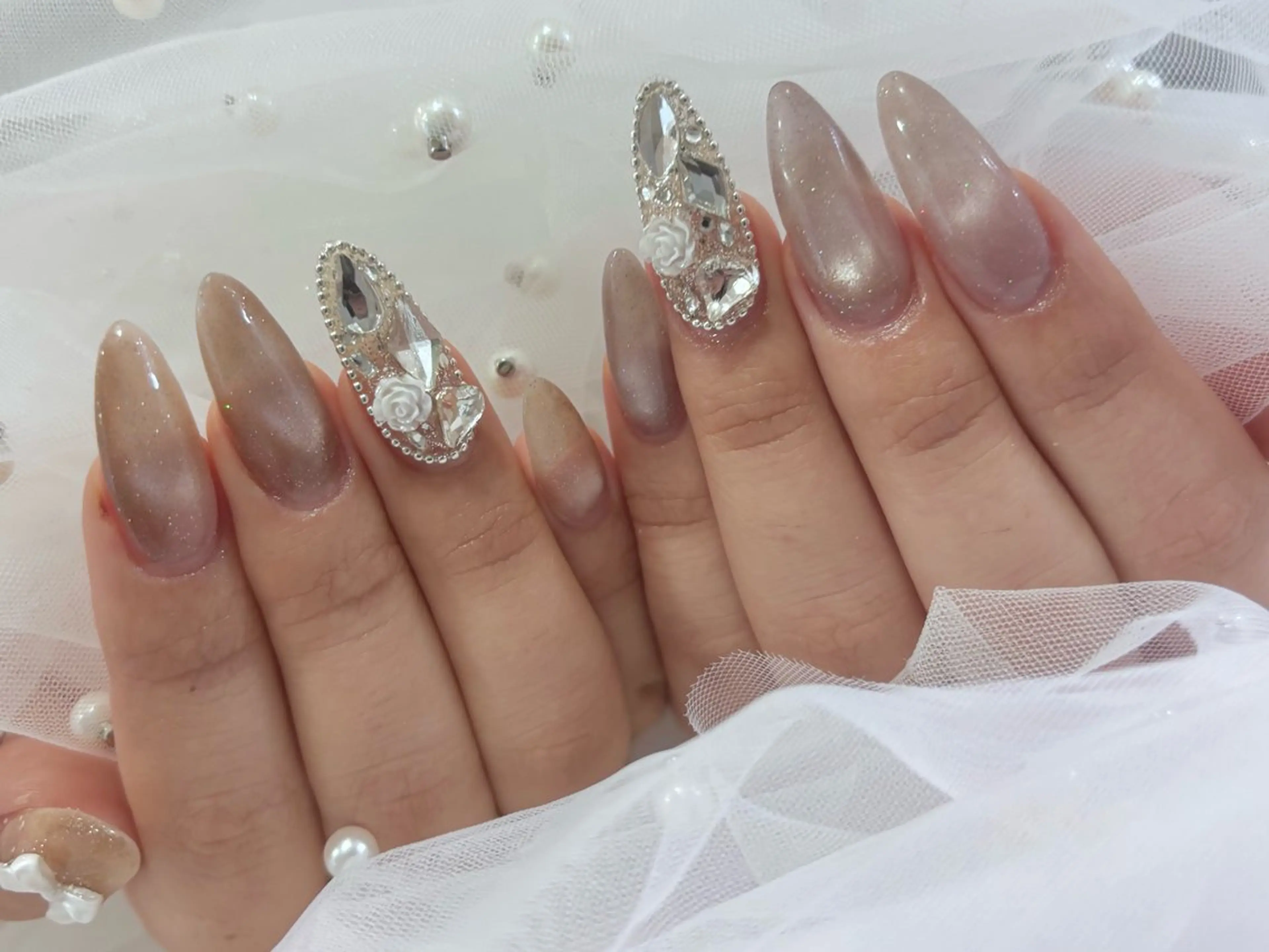 ロング 🎀韓国ネイル/ キラキラネイル専門店のネイルデザイン