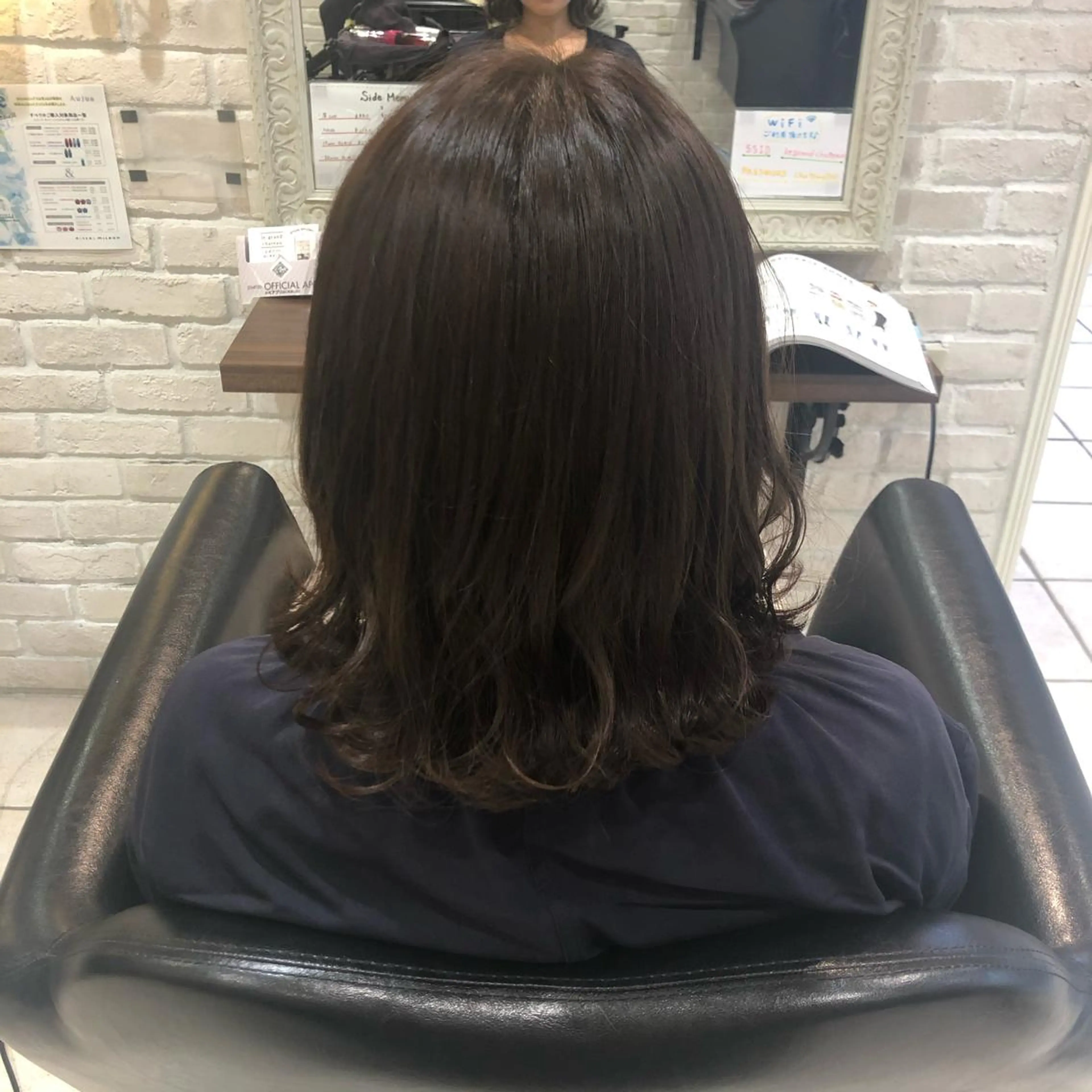 セミロング アッシュ トリートメント 韓国風ヘア♡ runaのヘアスタイル