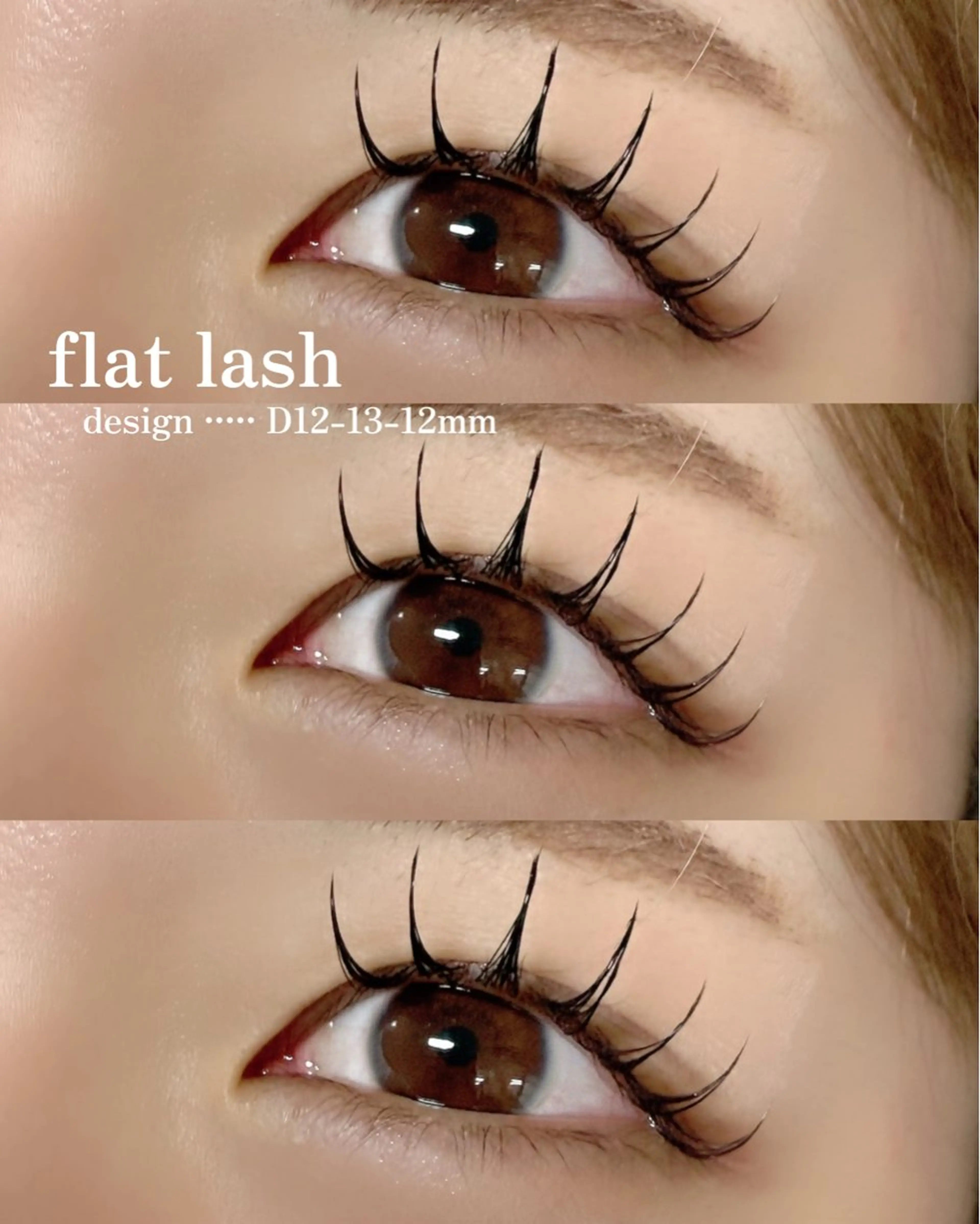 【最高級毛🎶】フラットラッシュ100本　￥3800の写真