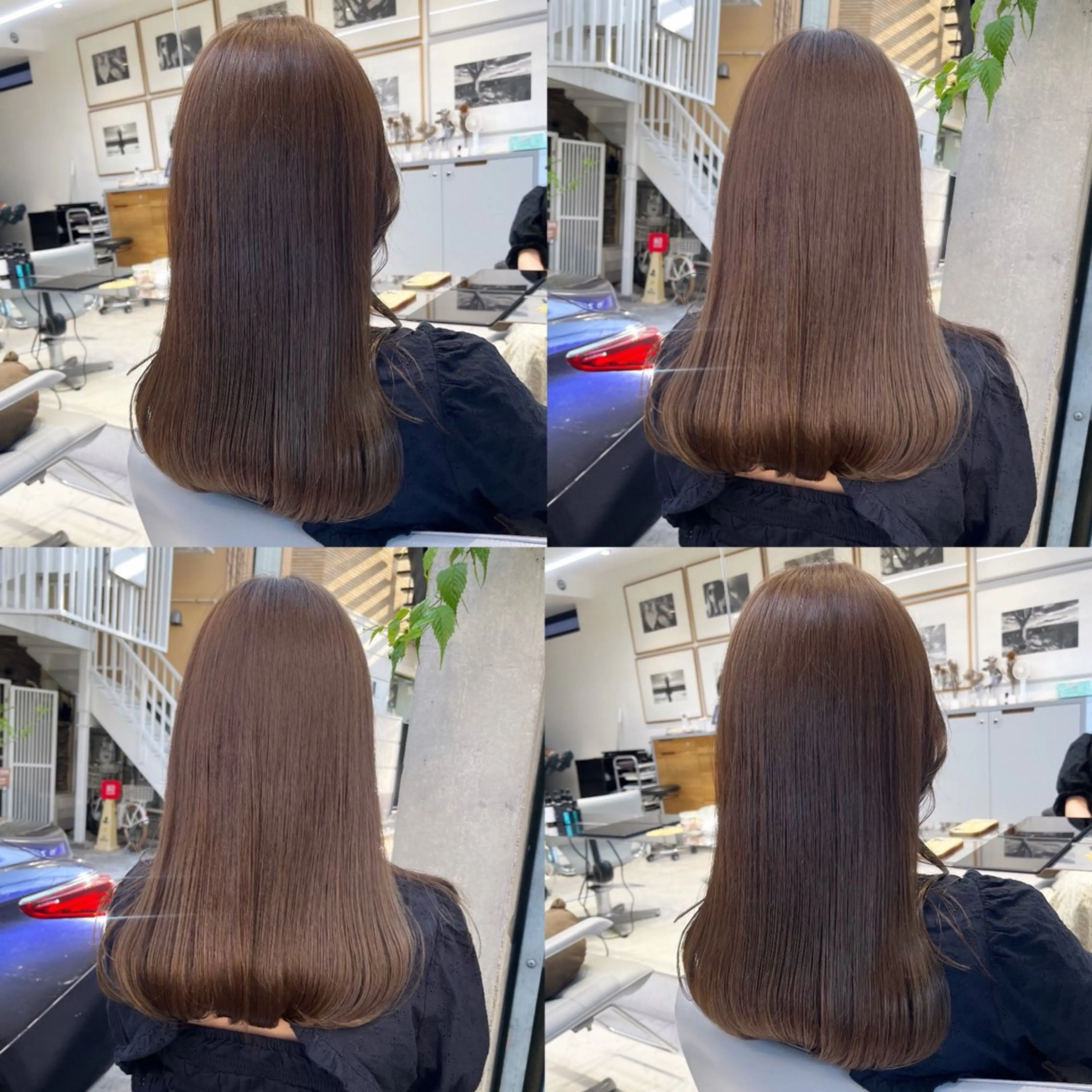 セミロング カラー ベージュカラー ブラウンカラー ブラウンベージュ チョコレートブラウン 透明感カラー カット ヘアカラー トリートメント ヘッドスパ ヘアセット カジュアルを女っぽく 𝗮𝘆𝗮𝗰𝗼のヘアスタイル