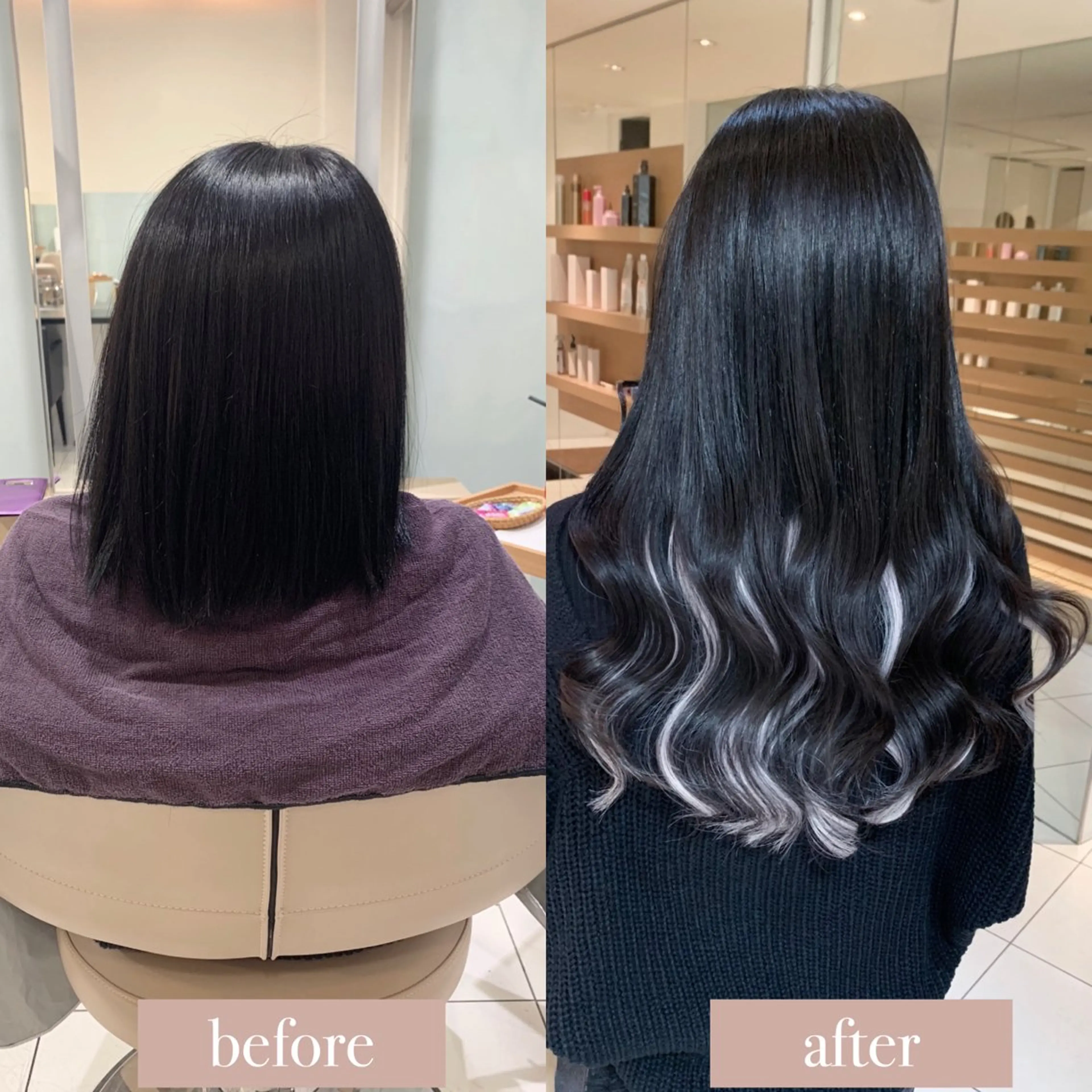 ロング カラー シールエクステ エクステ 🫧まつ毛パーマ🫧 MACOのマツエク・マツパデザイン