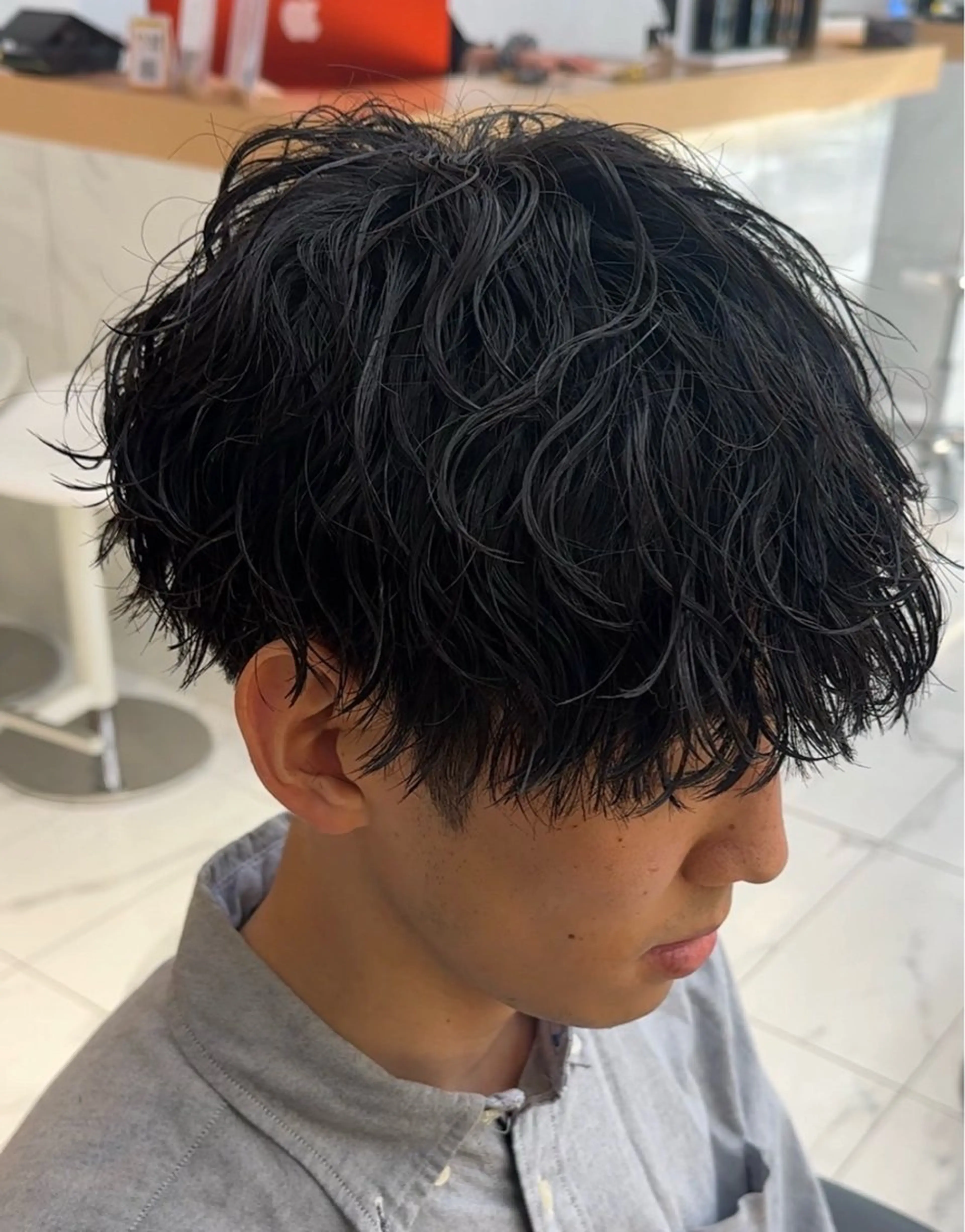 メンズ メンズパーマ 学生（メンズ向け） パーマ 白髪ぼかし/白髪 メッシュ/ゆうとのヘアスタイル