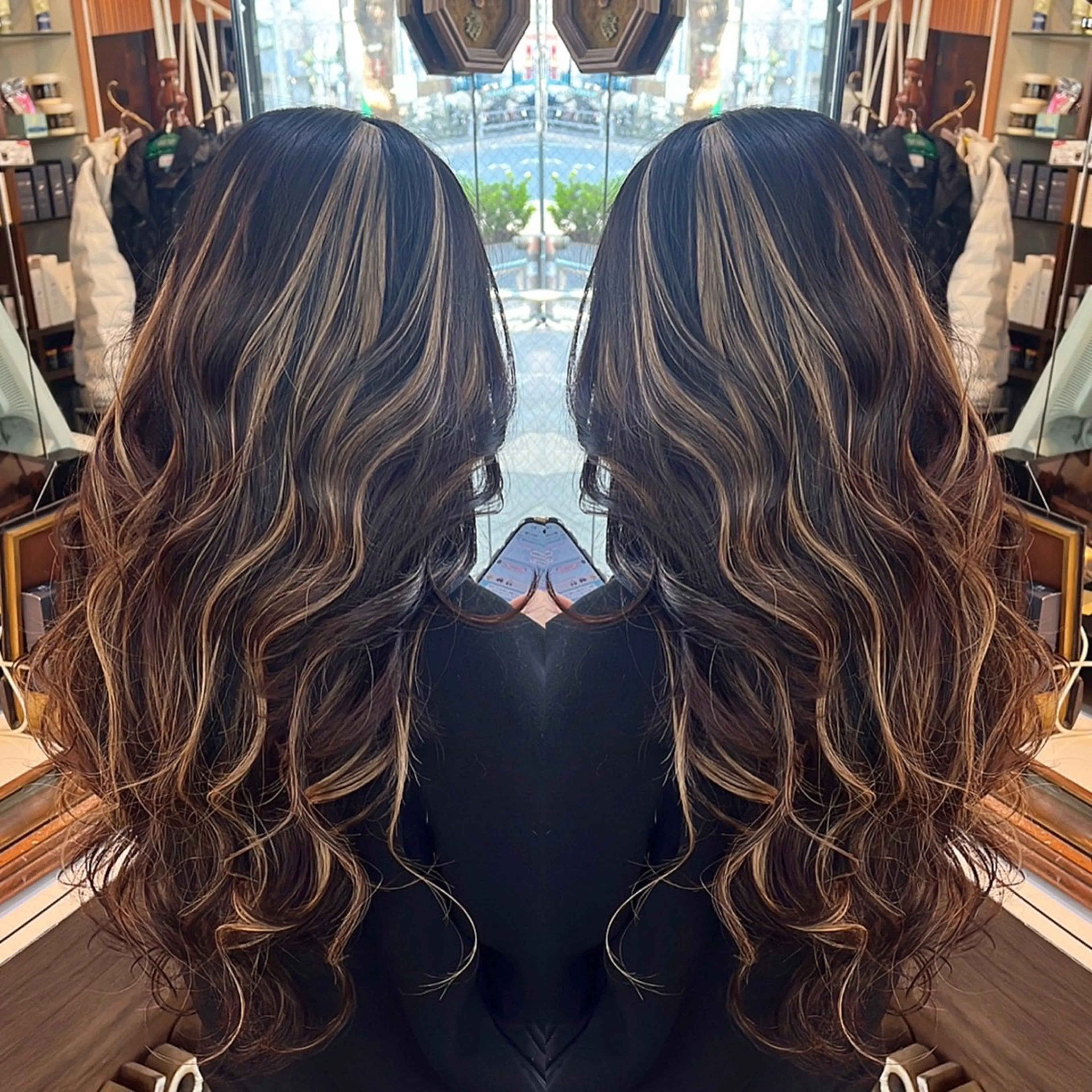 ロング カラー ヘアカラー エクステ レイヤー/ボブ/ ミニボブ/AOIのヘアスタイル