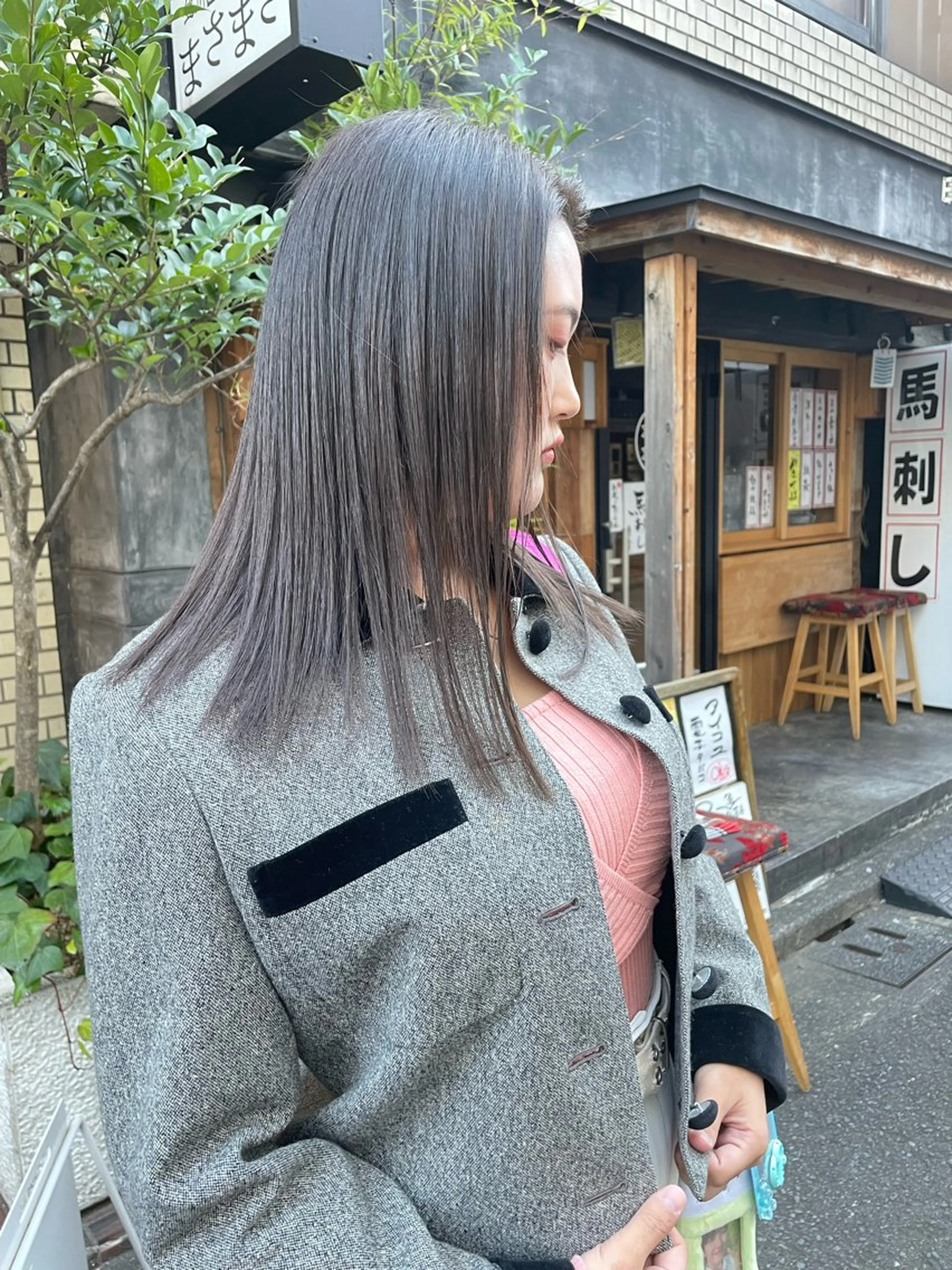 セミロング ヘアカラー sakura🌸 レイヤー/韓国ヘアのヘアスタイル